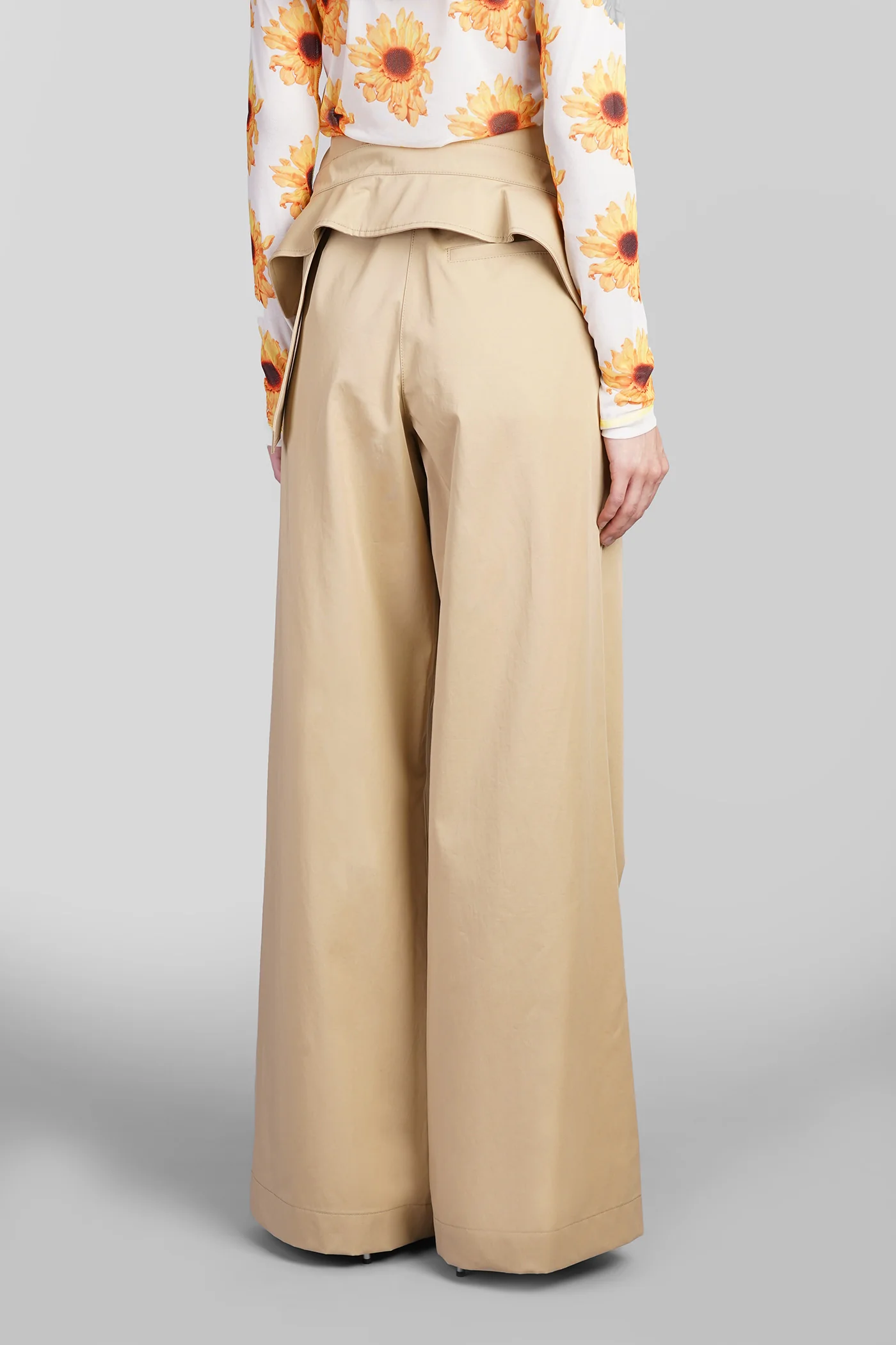 Pants in beige cotton - Image 3