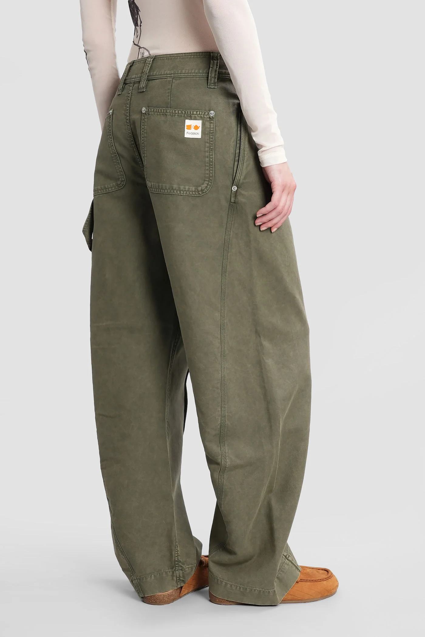 Pants in green cotton - Image 3