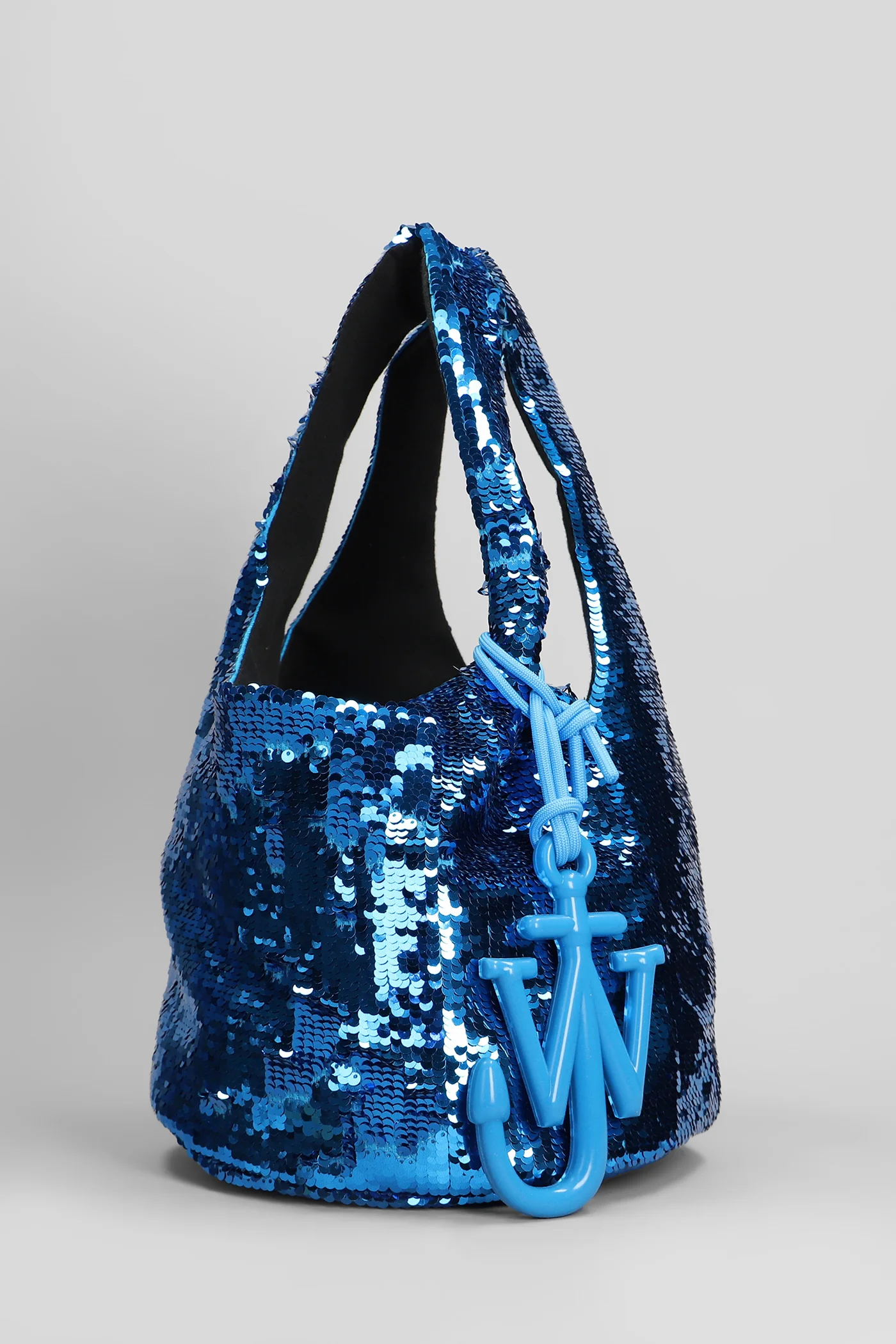 Sequin Shoulder bag in blue PVC - Image 2