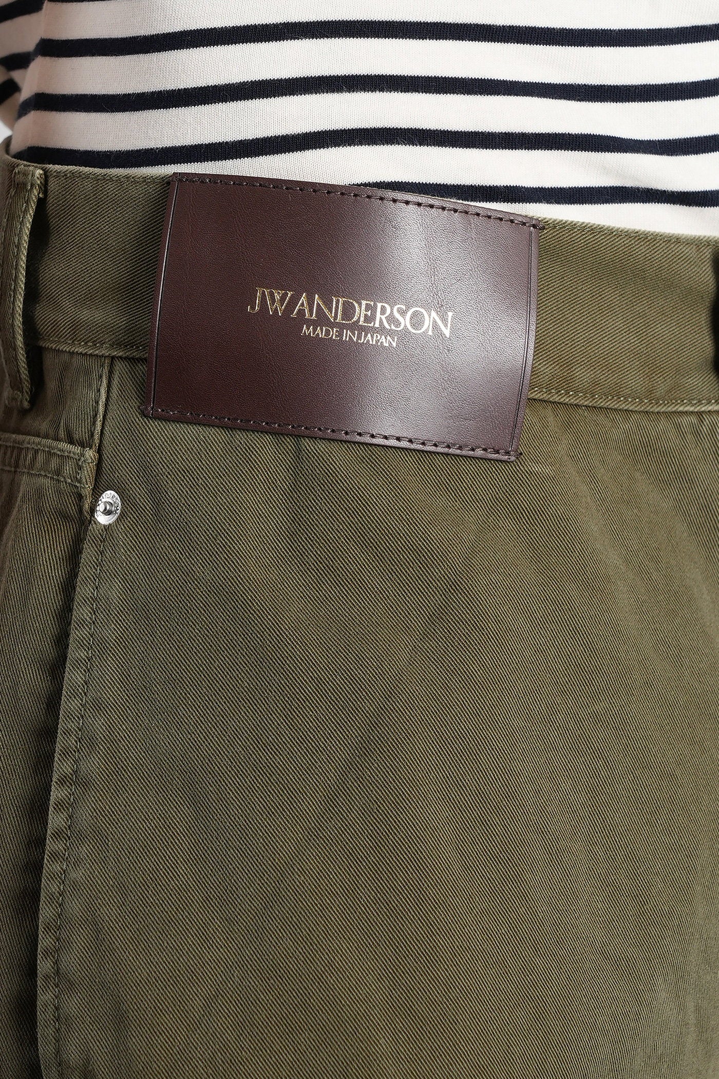 Shorts in khaki cotton - Image 5