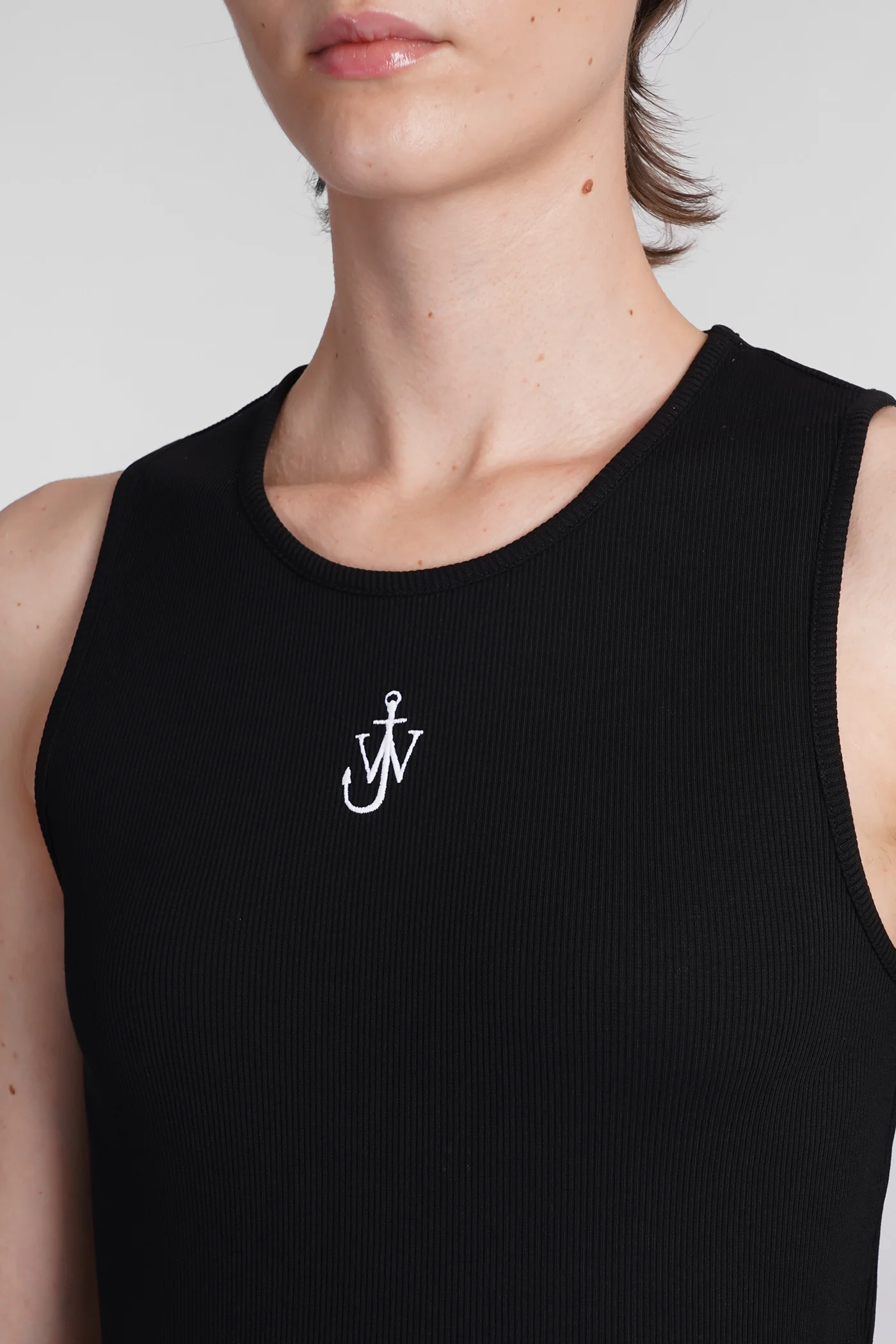 tank Top in black cotton - Image 5