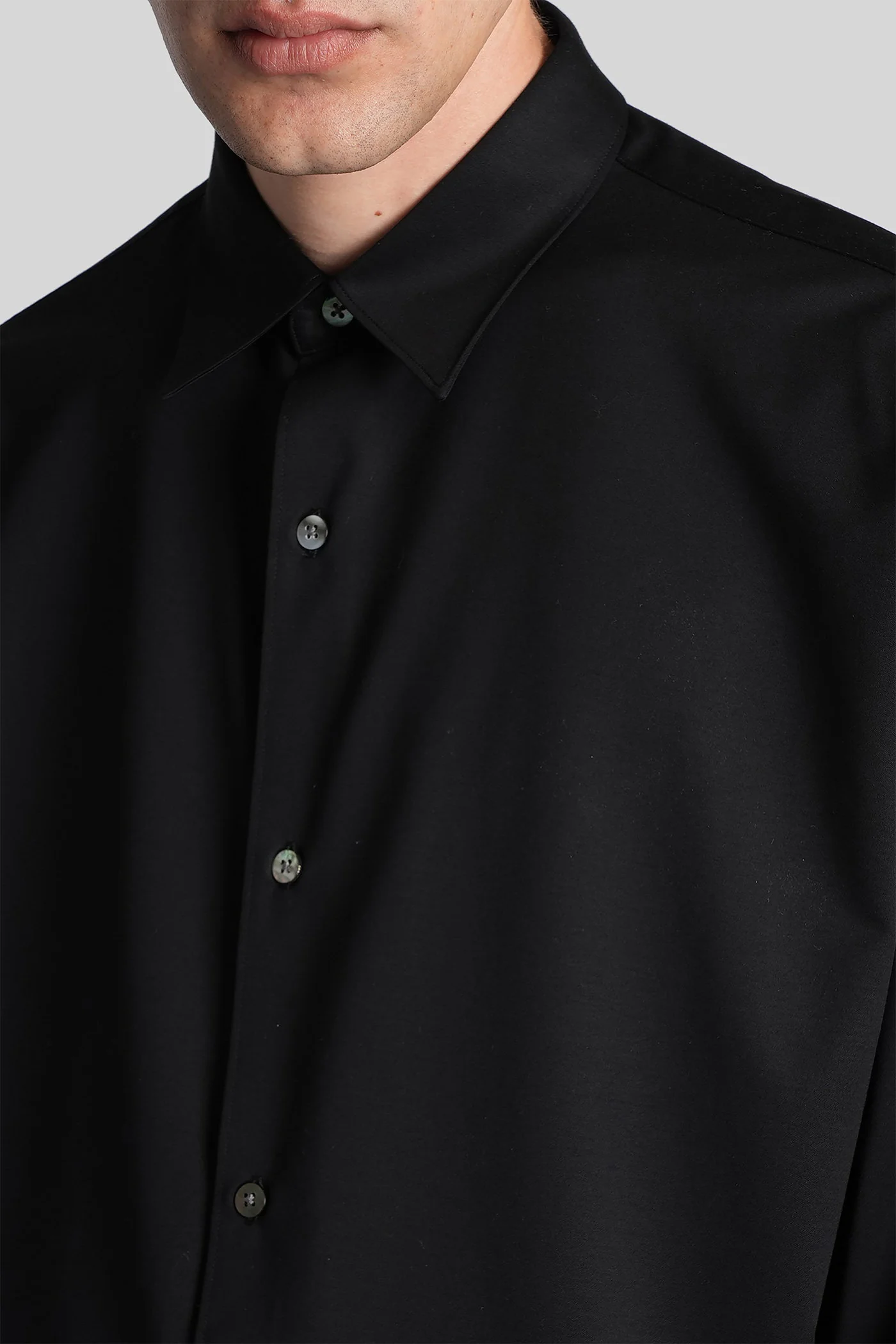 46G modest shirt Shirt in black cotton - Image 5