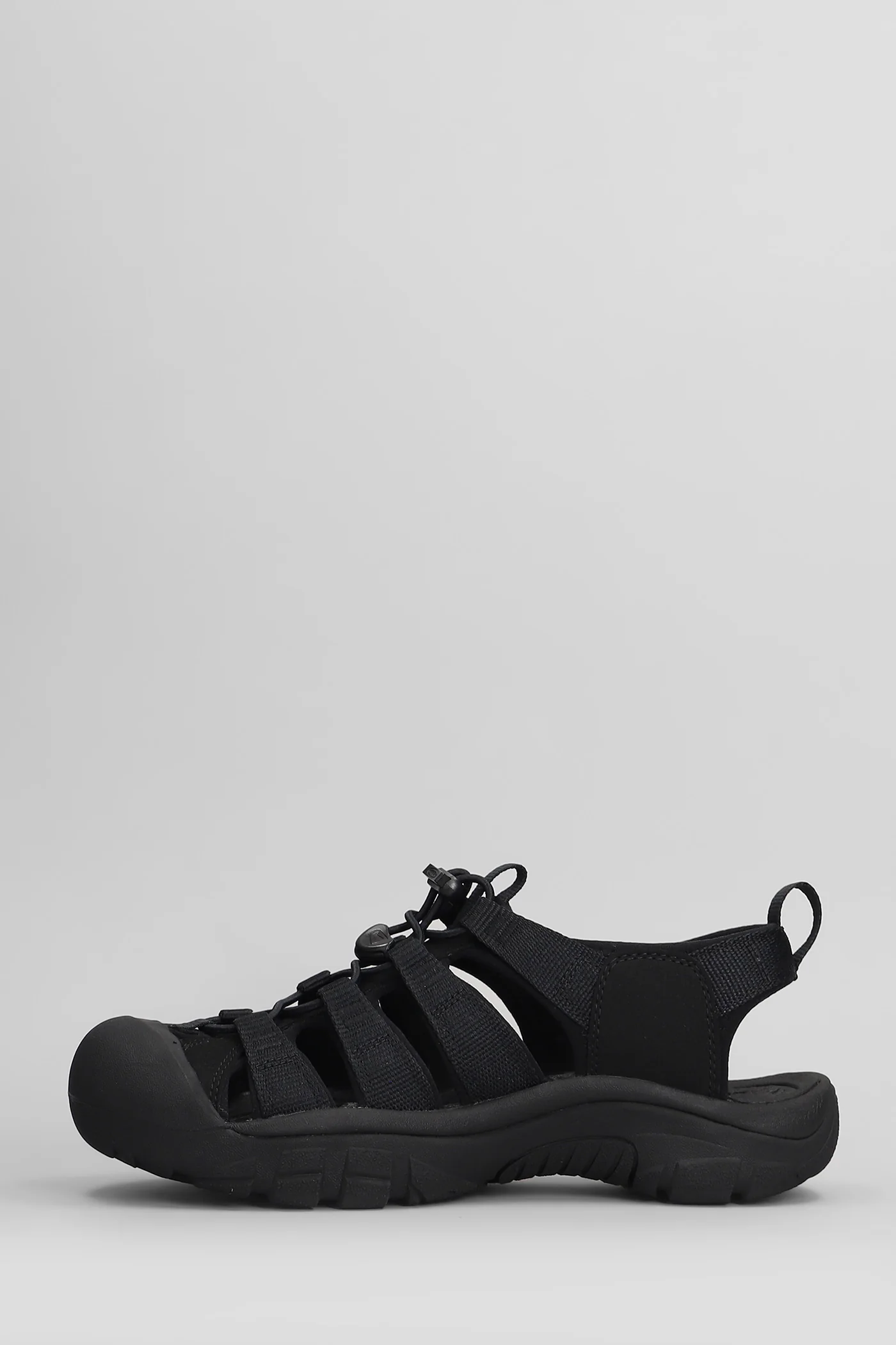 Newport H2 Flats in black Suede and fabric - Image 3