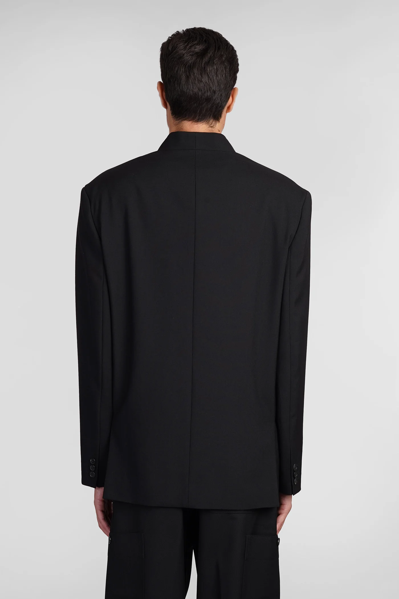 Blazer in black wool - Image 3