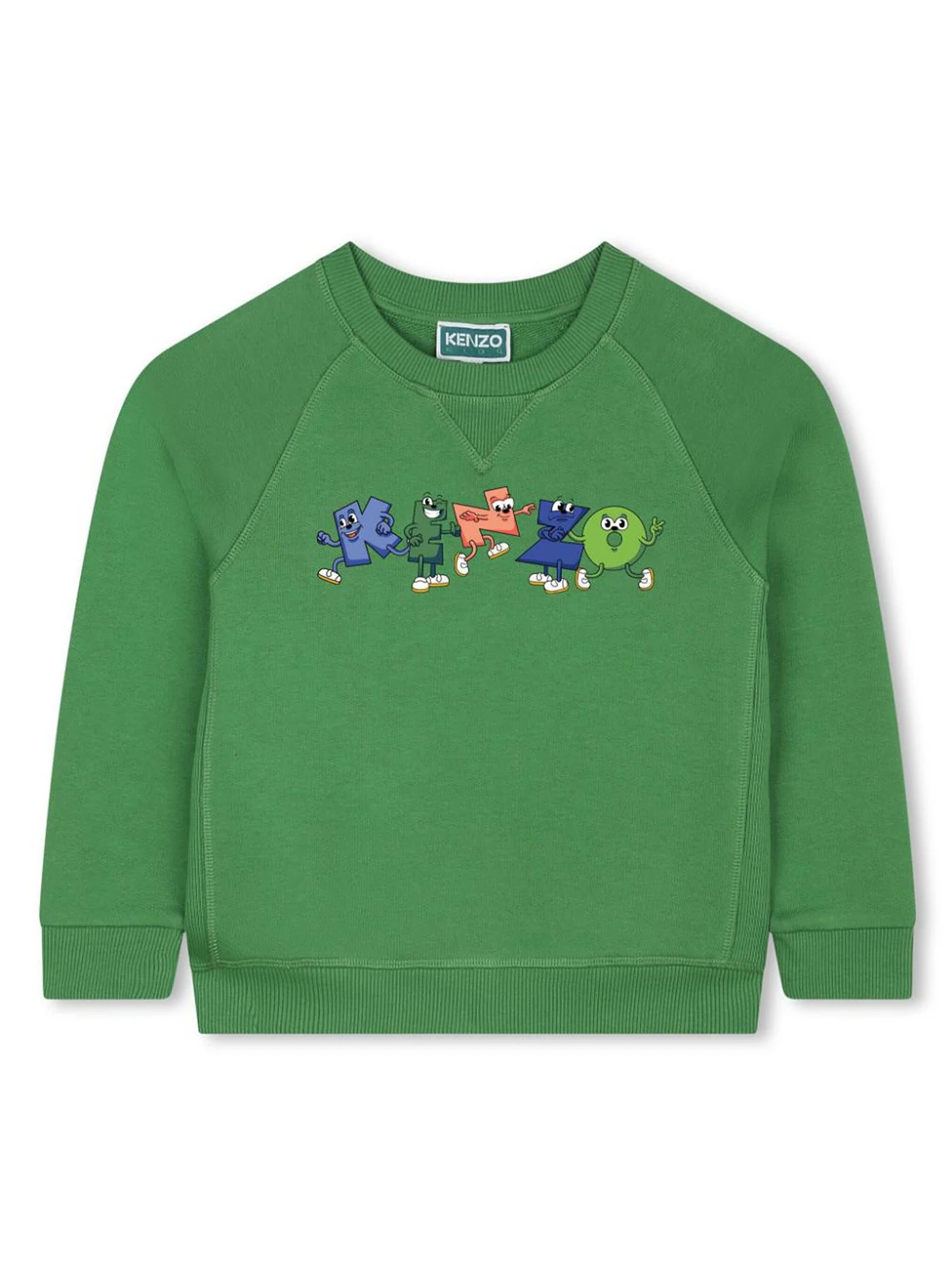 Sweatshirt in green cotton