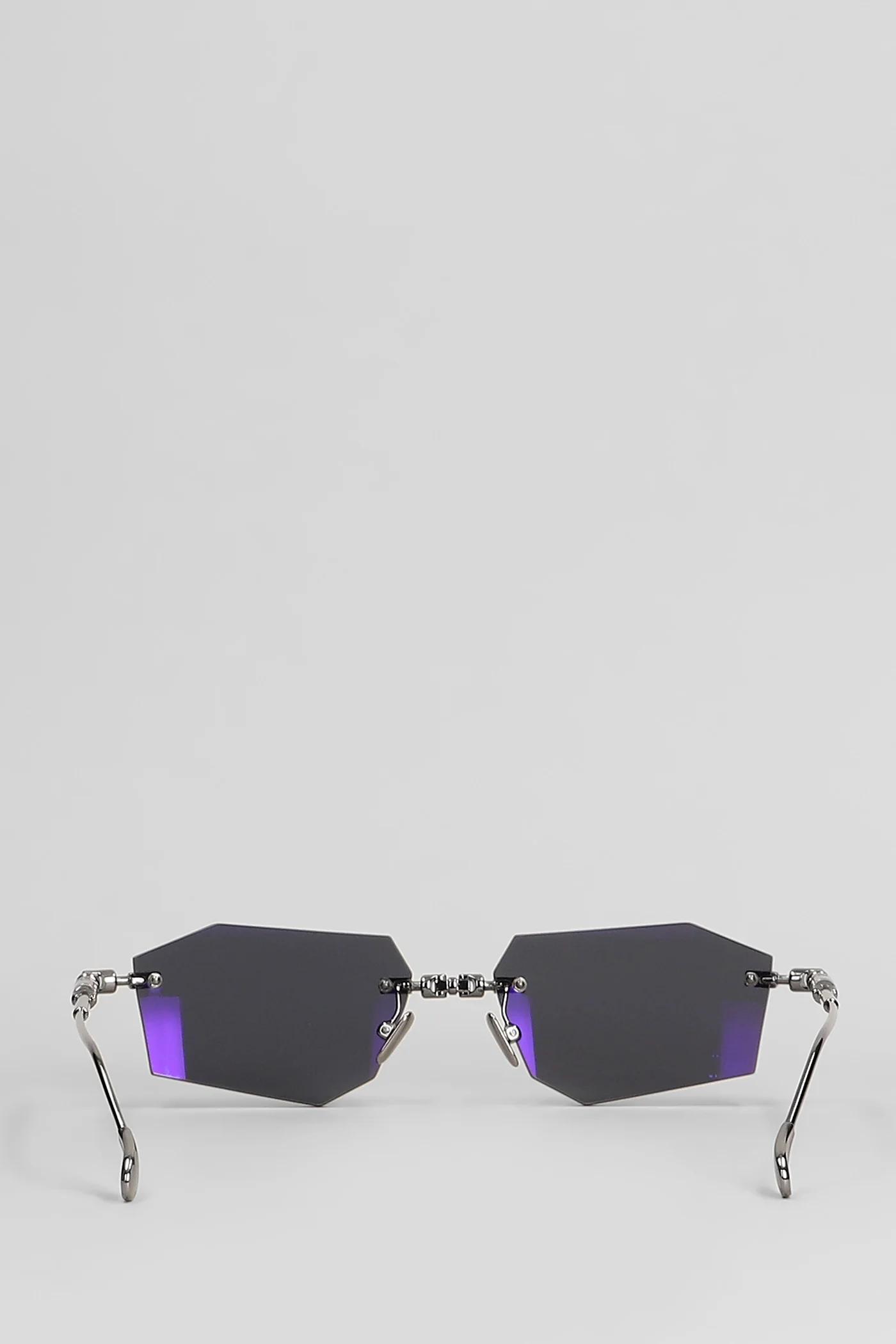 H63 Sunglasses in grey metal alloy - Image 3