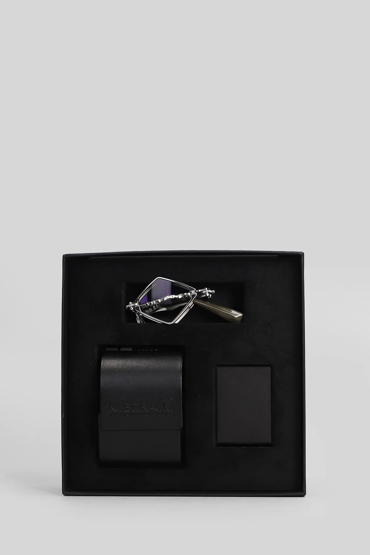 H80 Sunglasses in silver metal alloy - Image 4