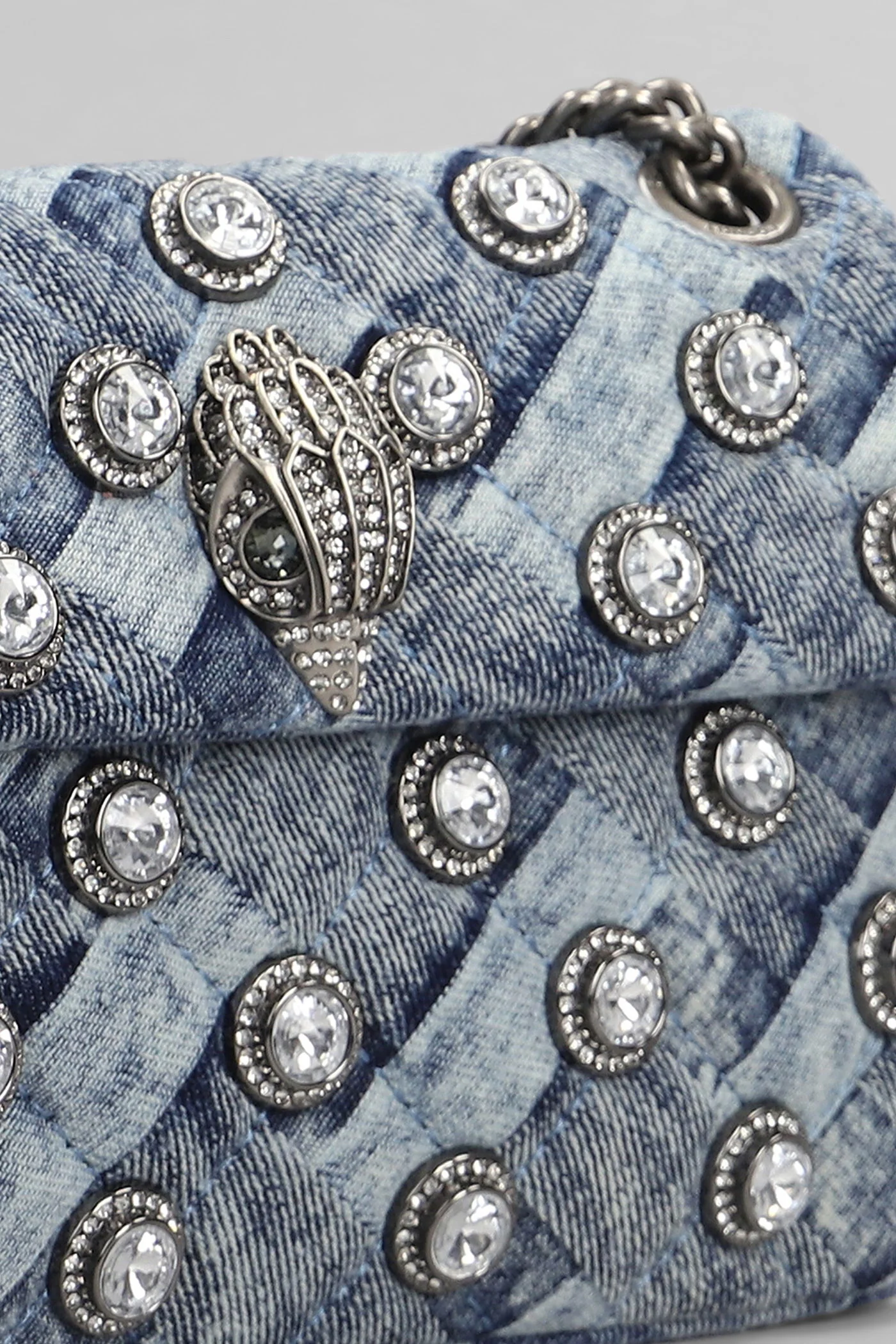 Shoulder bag in blue denim - Image 4