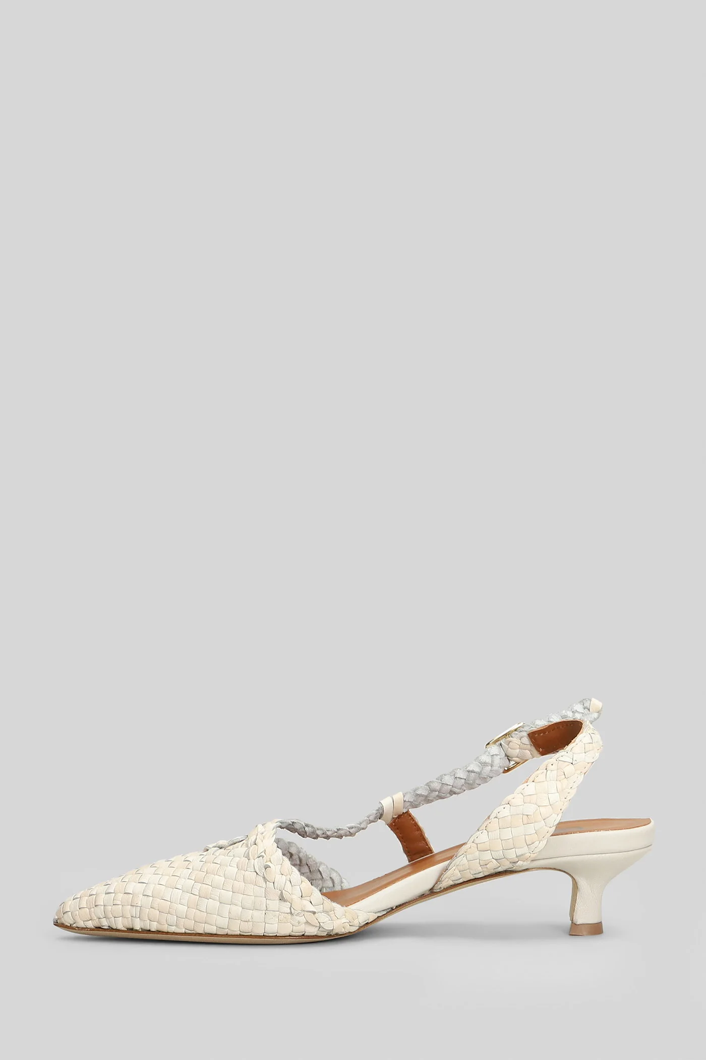 Pumps in beige leather - Image 3