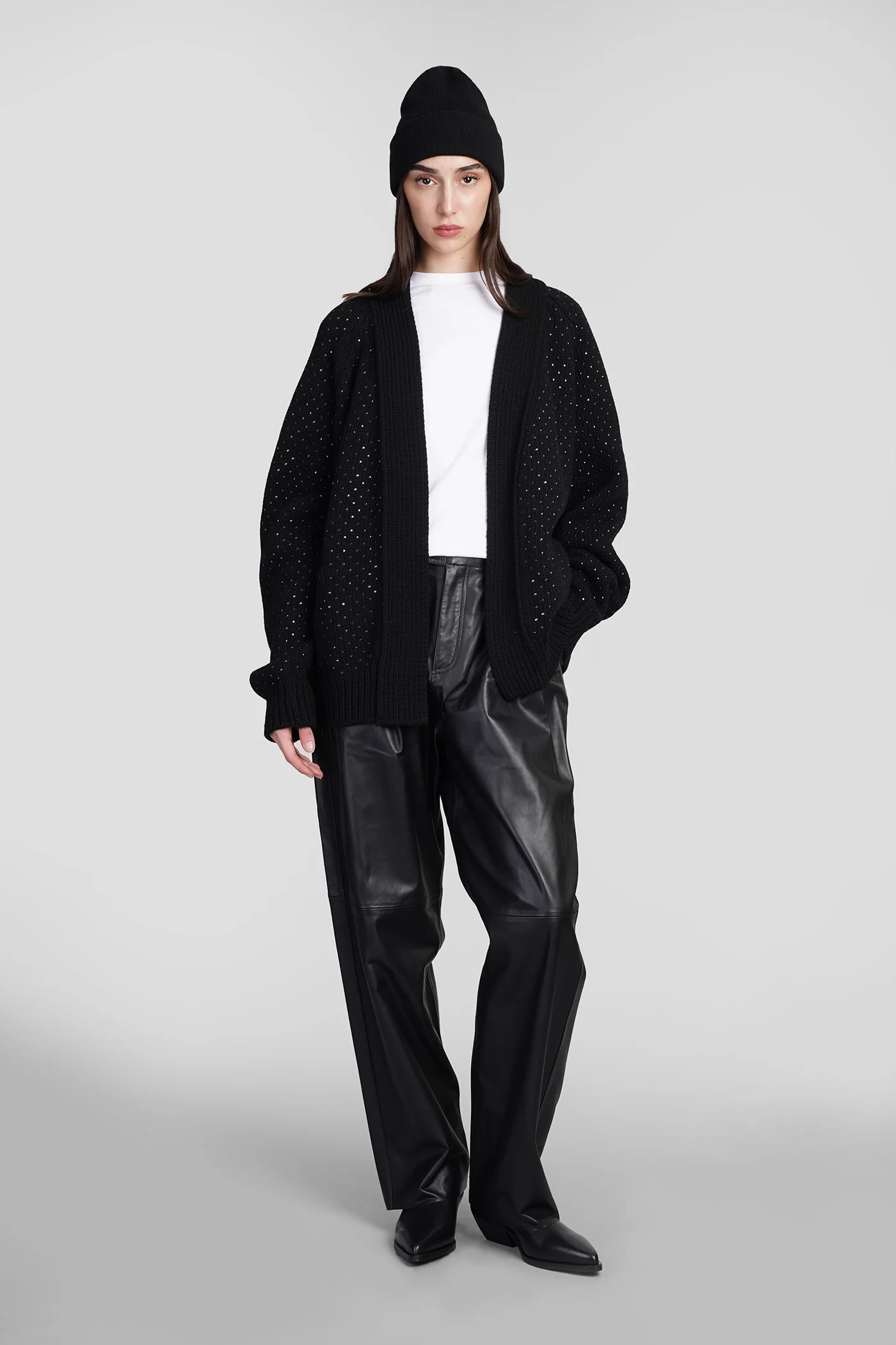 Cardigan in black wool - Image 2