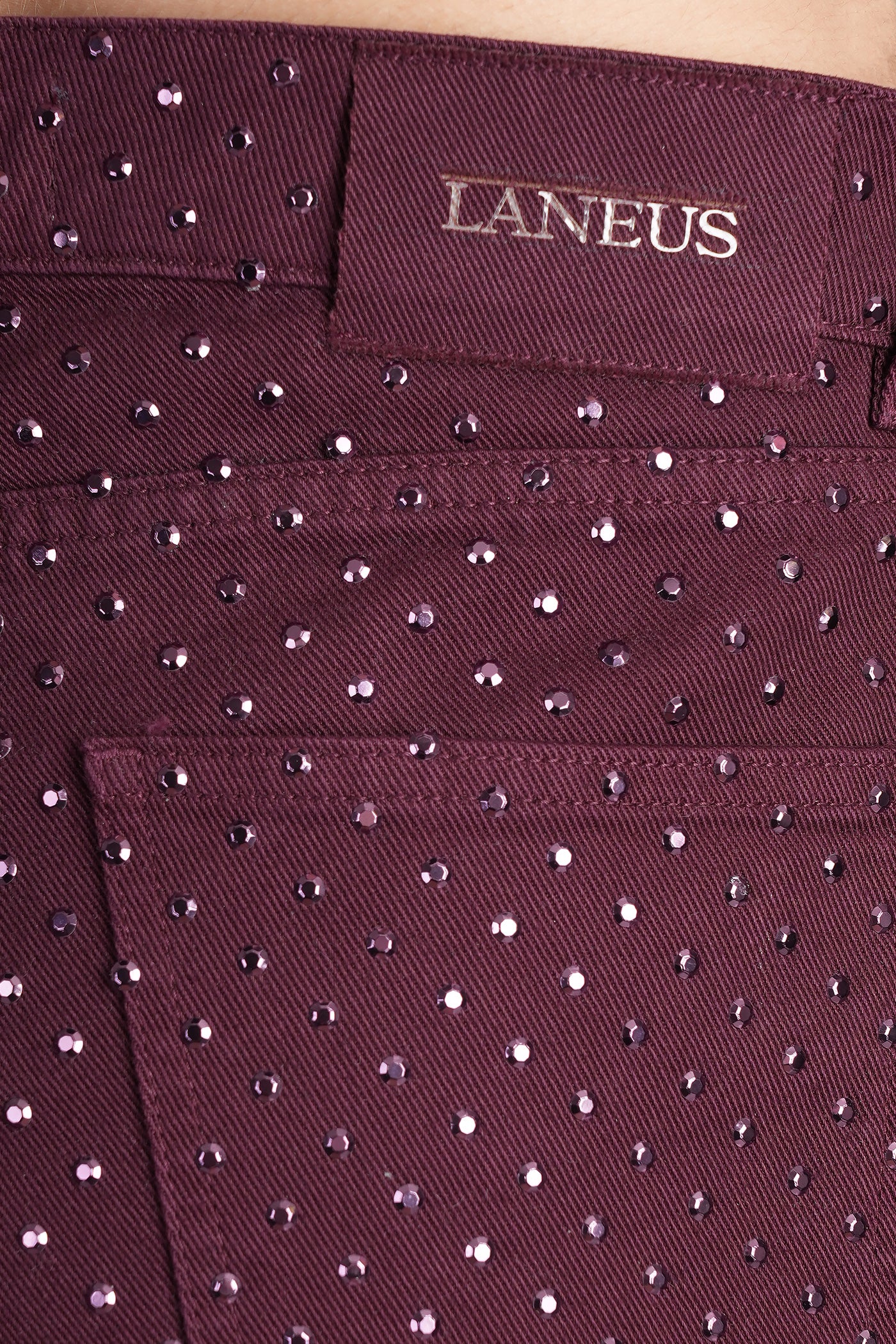 Jeans in bordeaux cotton - Image 5