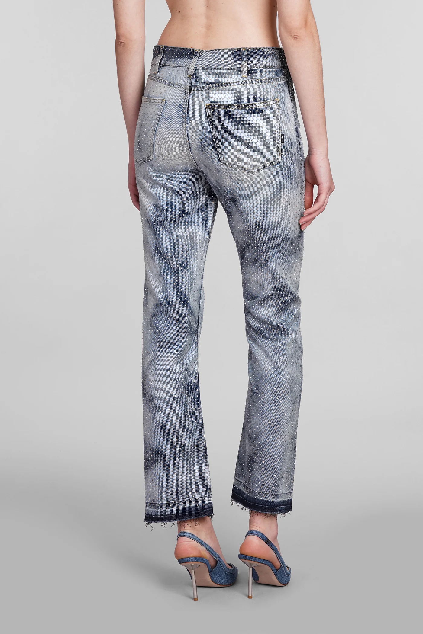 Jeans in cyan wool and polyester - Image 3