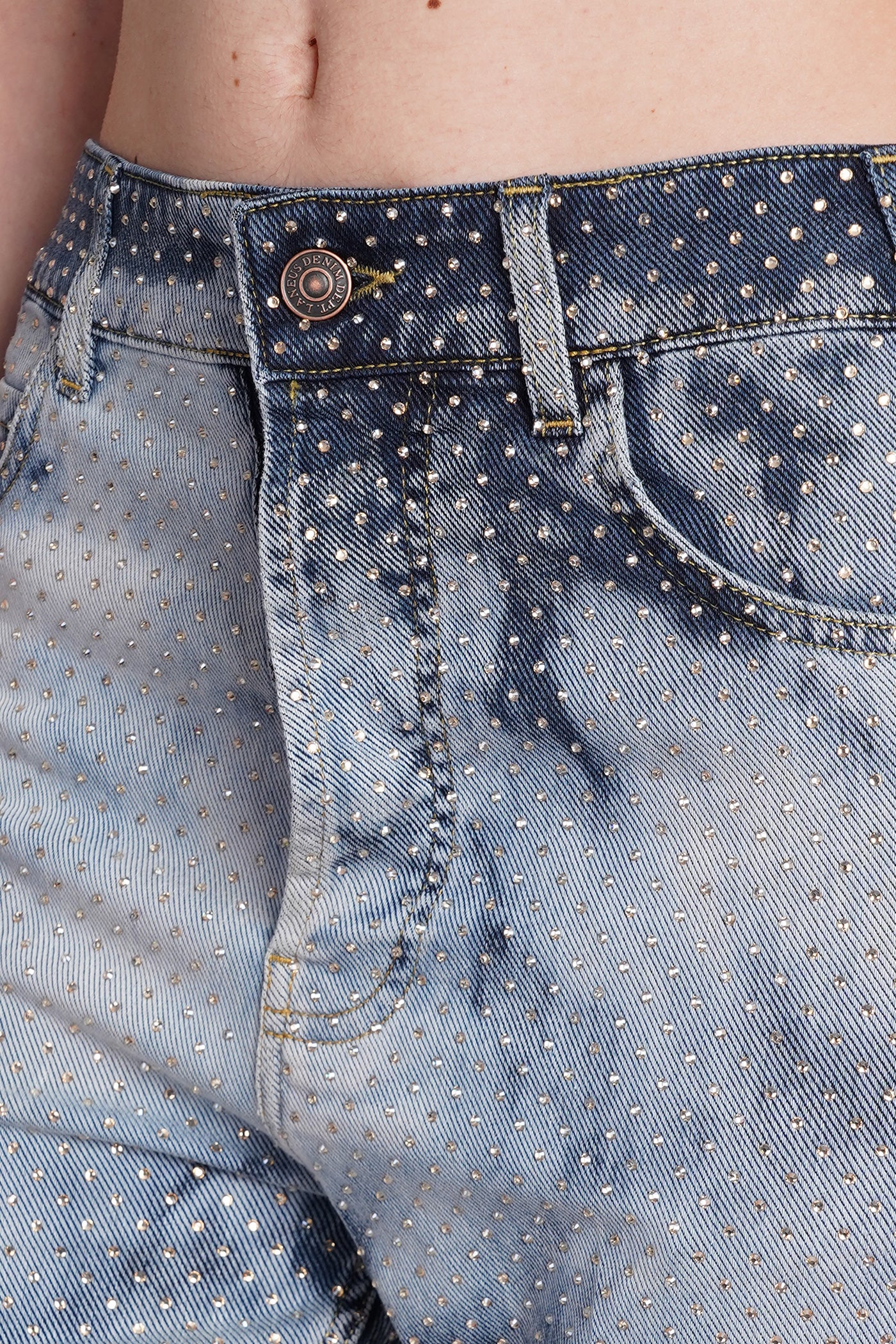 Jeans in cyan wool and polyester - Image 5