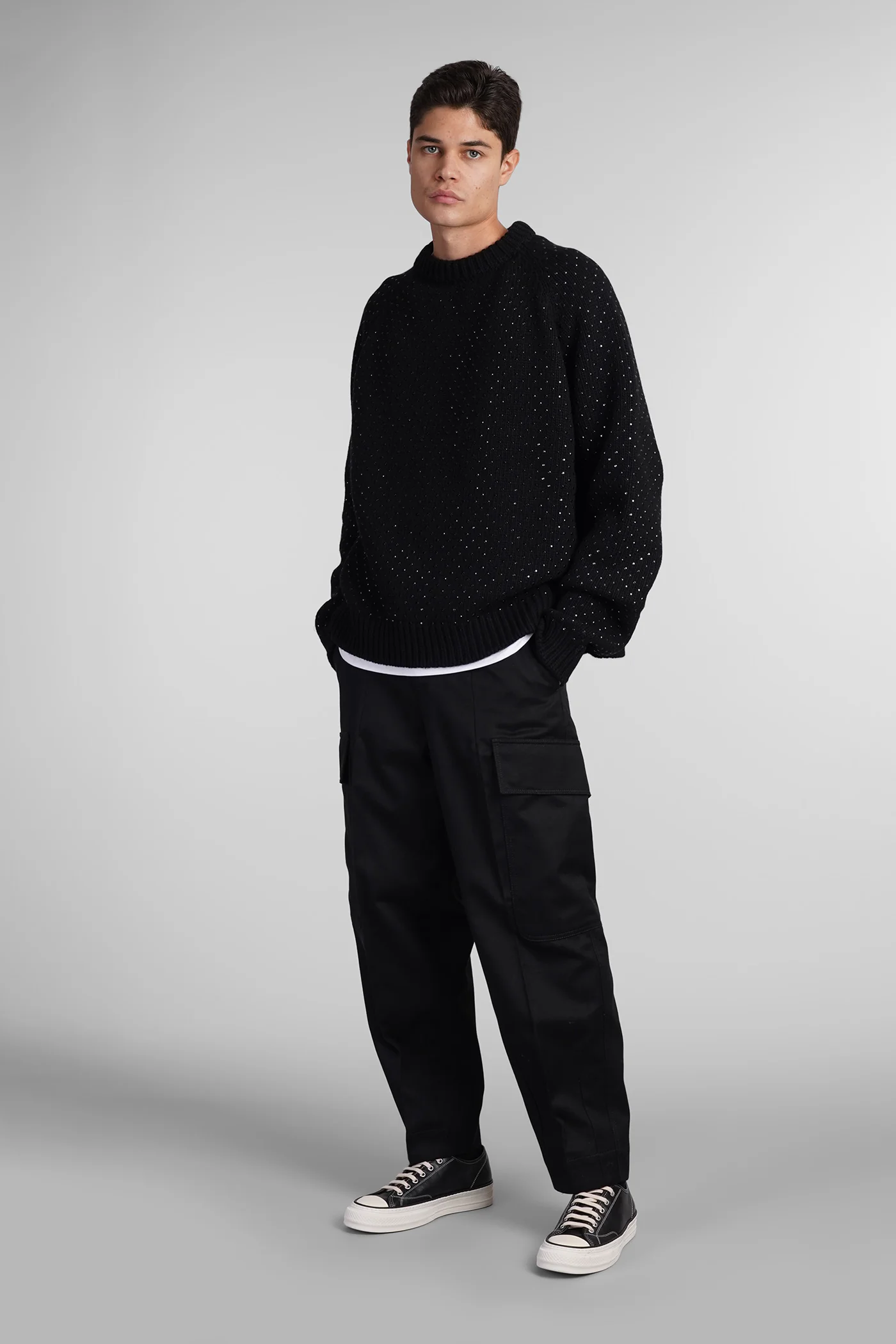 Knitwear in black wool - Image 2