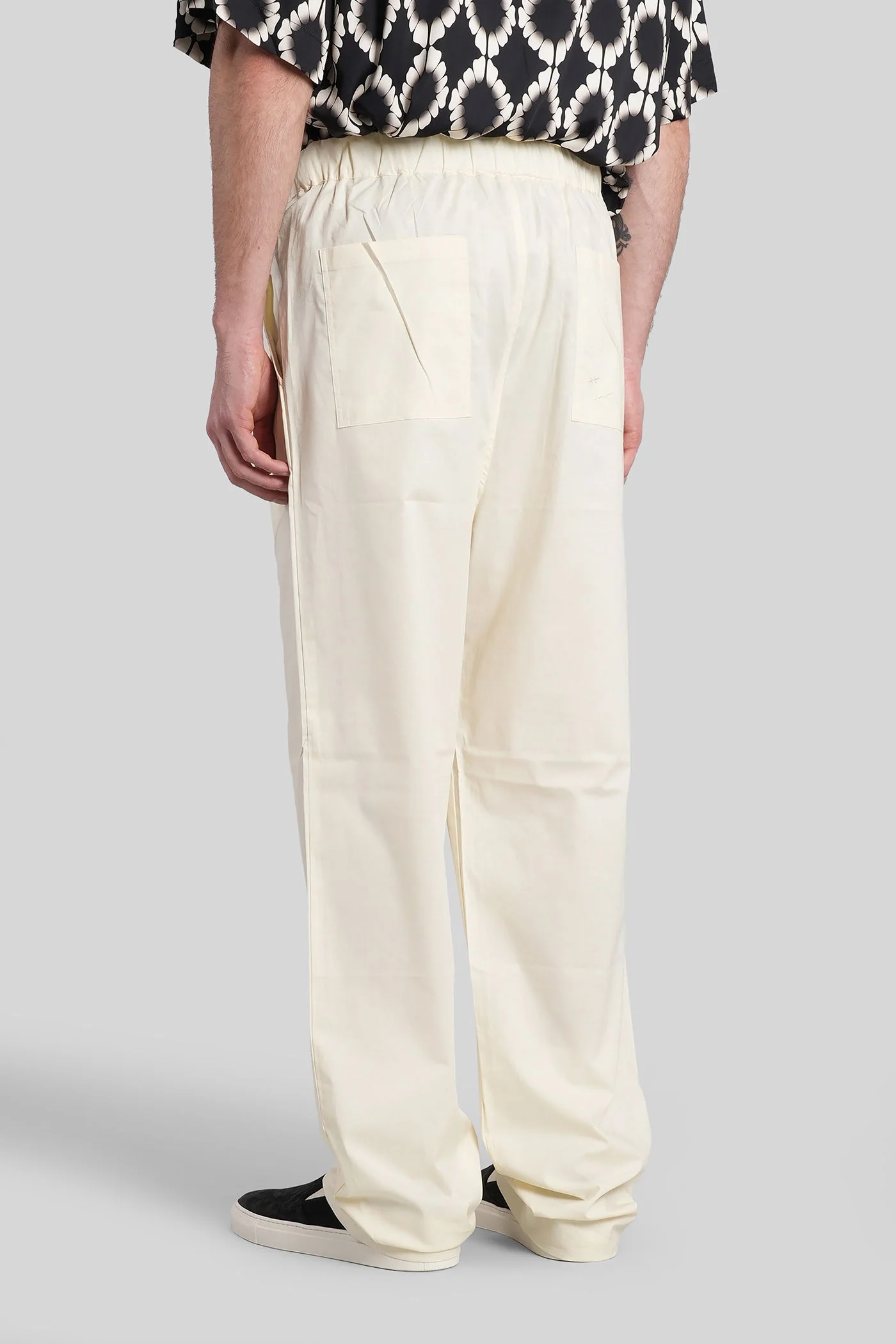Pants in beige cotton - Image 3
