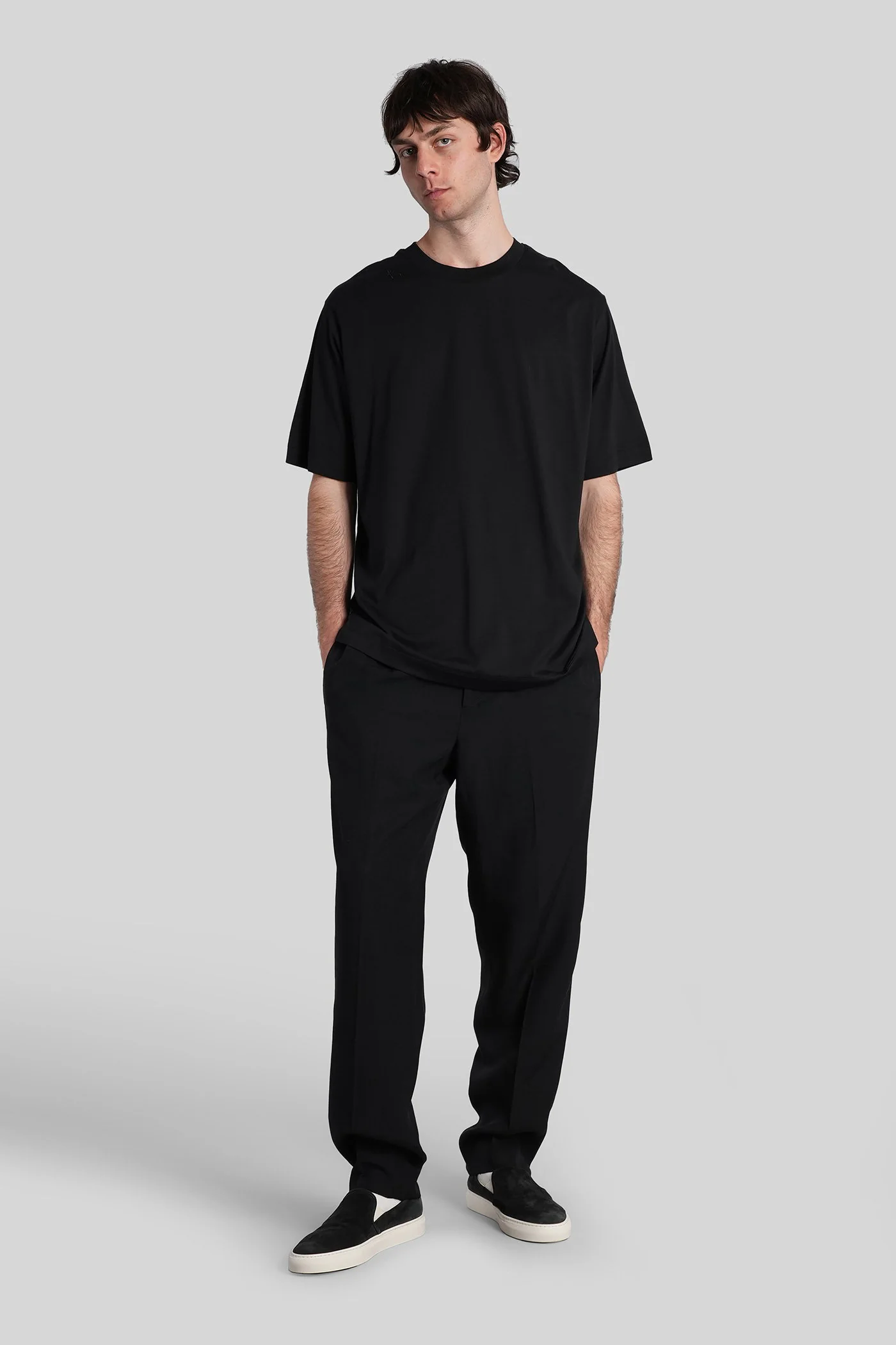 Pants in black viscose - Image 2