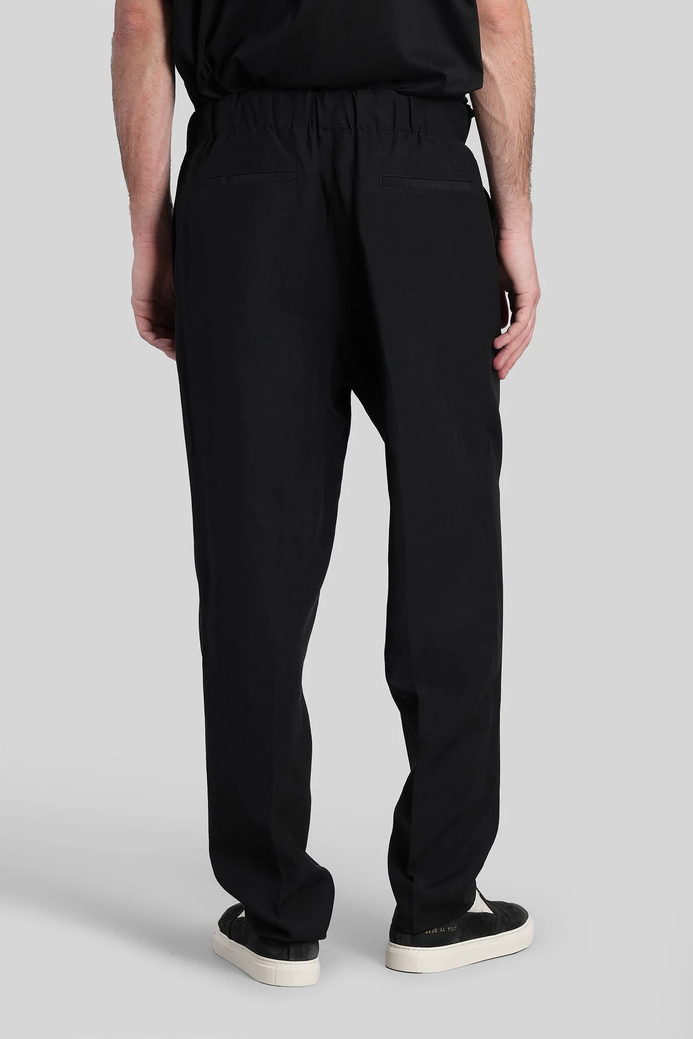 Pants in black viscose - Image 3