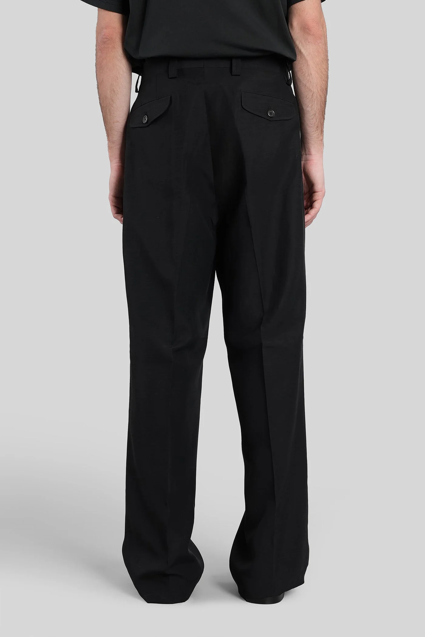 Pants in black viscose - Image 3