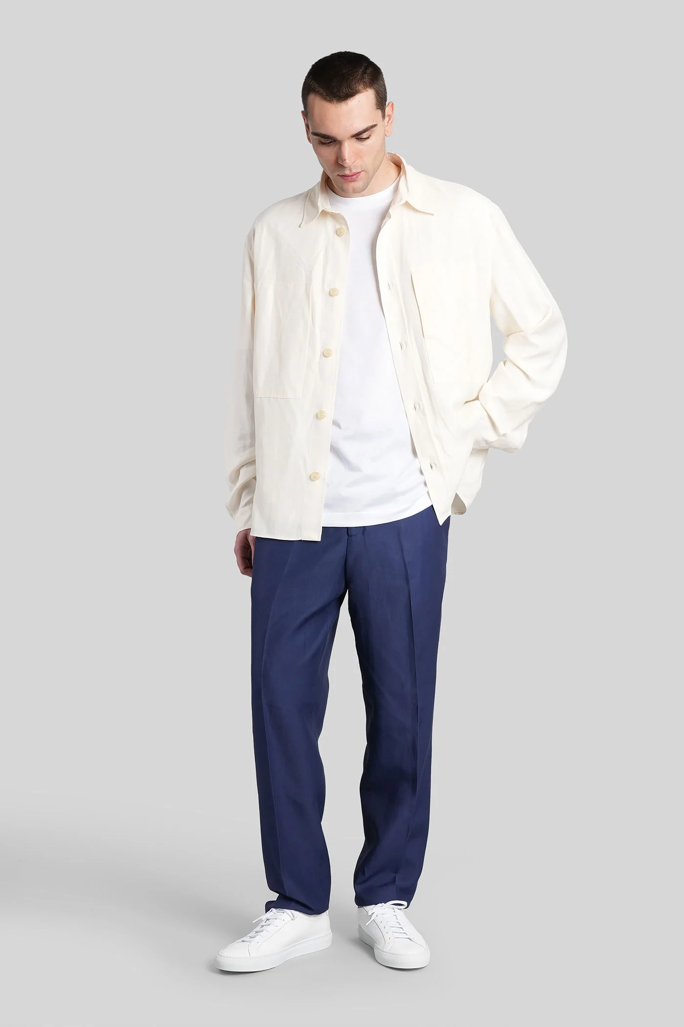 Pants in blue viscose - Image 2