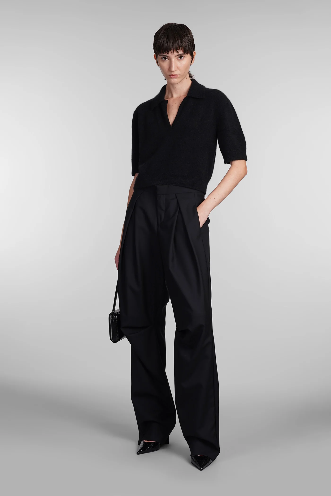 Polo in black cashmere - Image 2