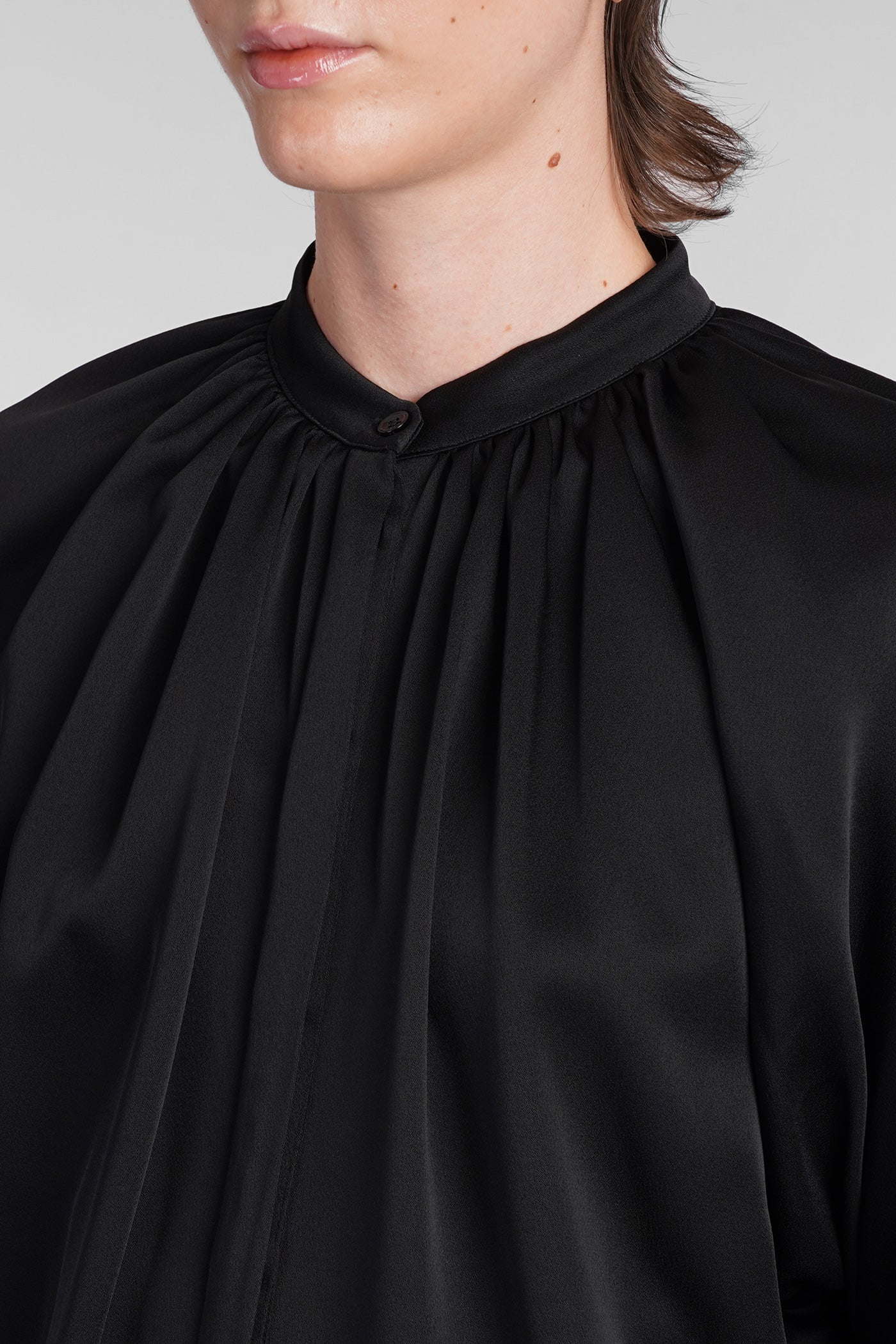 Blouse in black viscose - Image 5