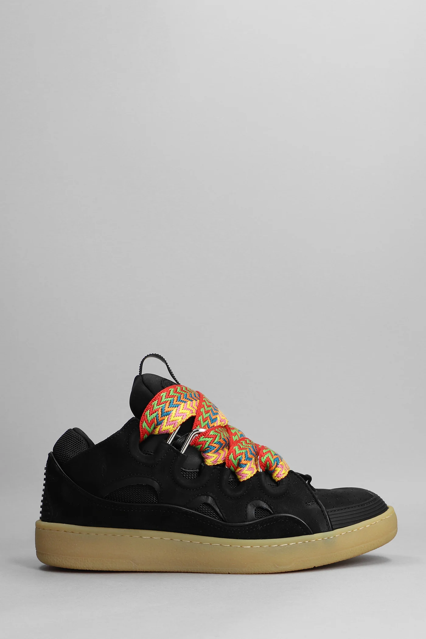 Curb Sneakers in black leather - Image 11