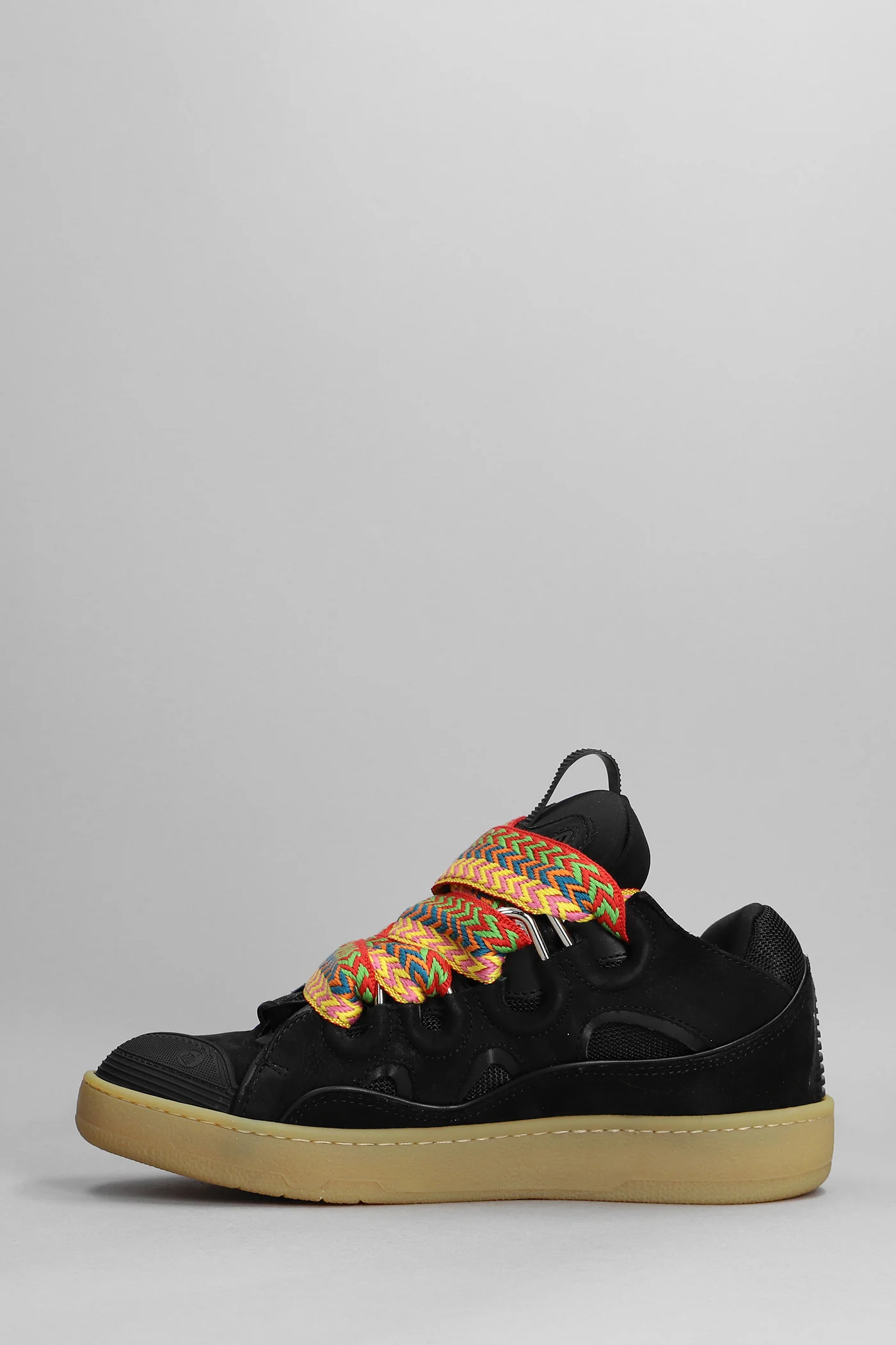 Curb Sneakers in black leather - Image 13