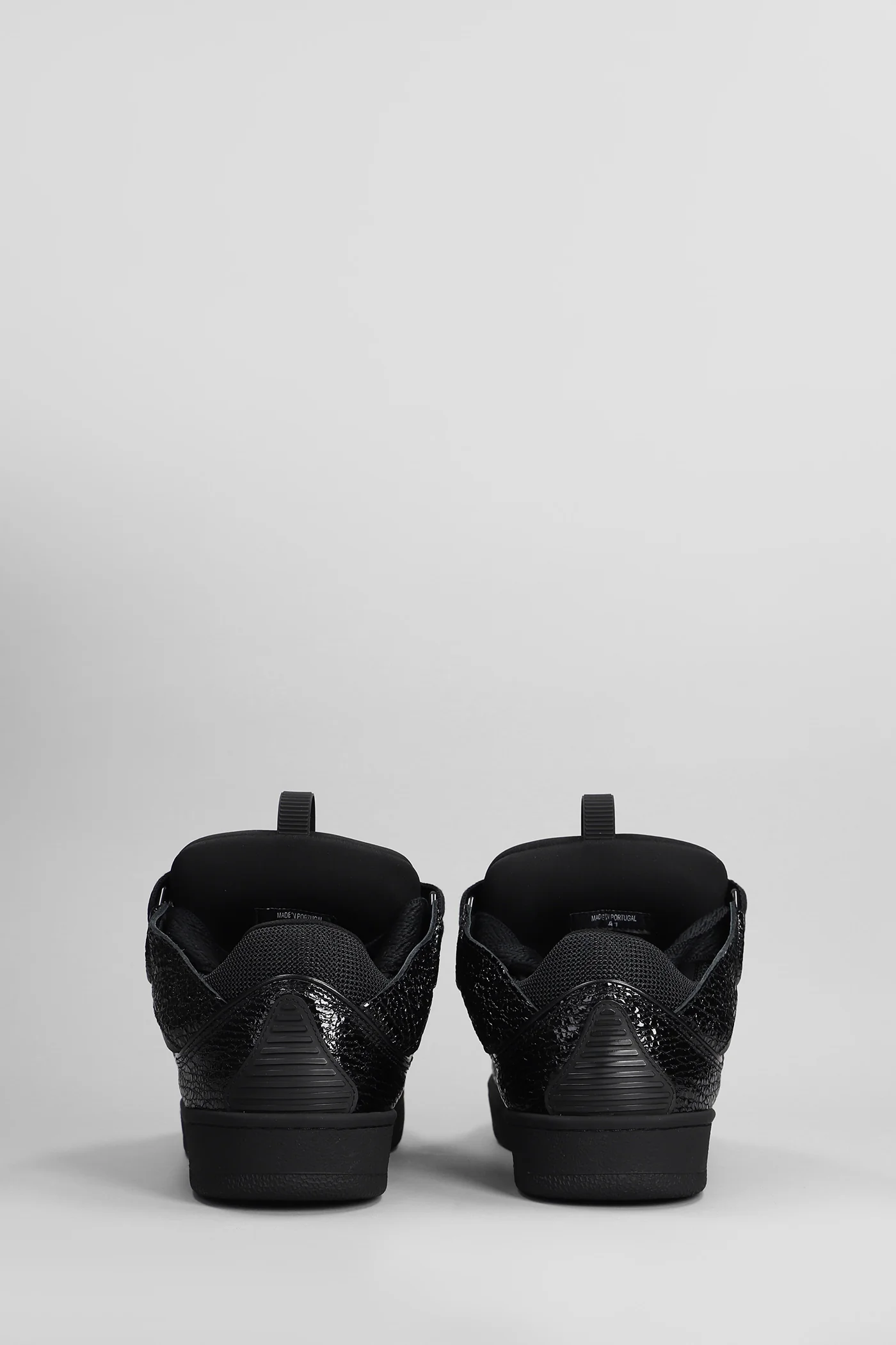 Curb Sneakers in black leather - Image 4