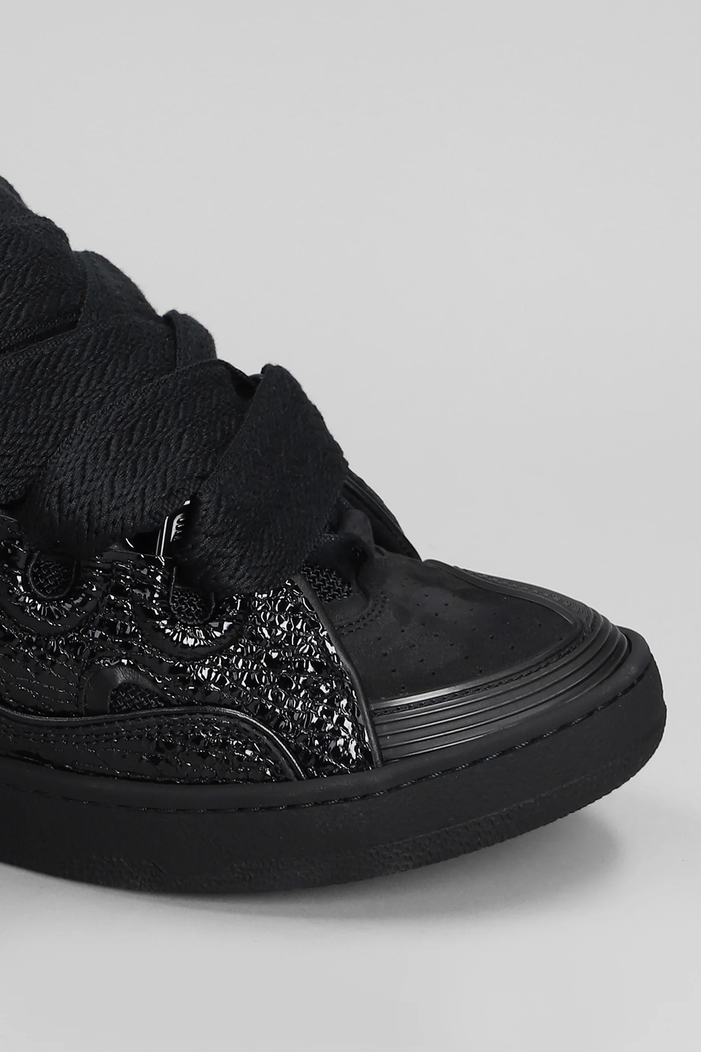 Curb Sneakers in black leather - Image 5