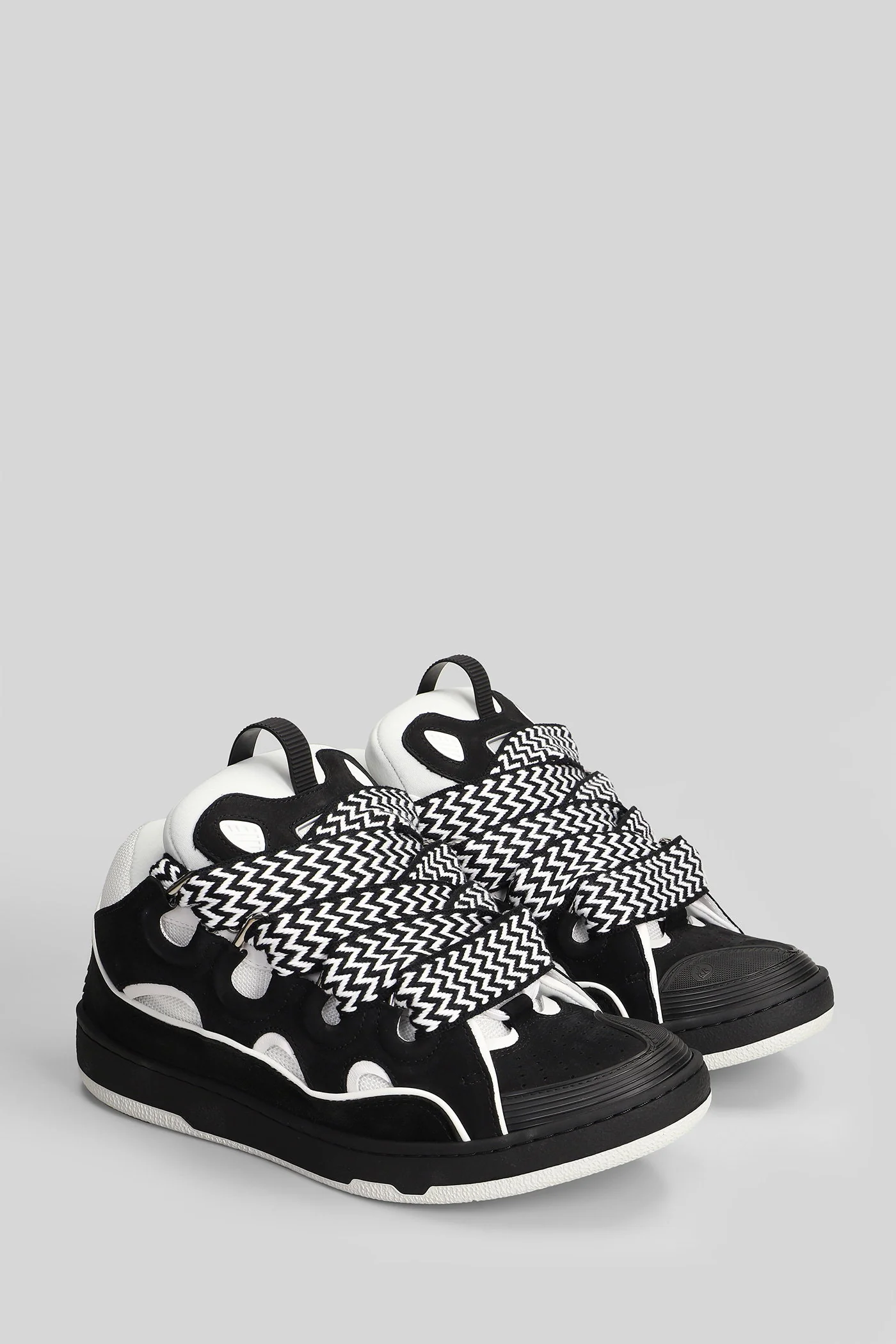 Curb Sneakers in black leather - Image 2