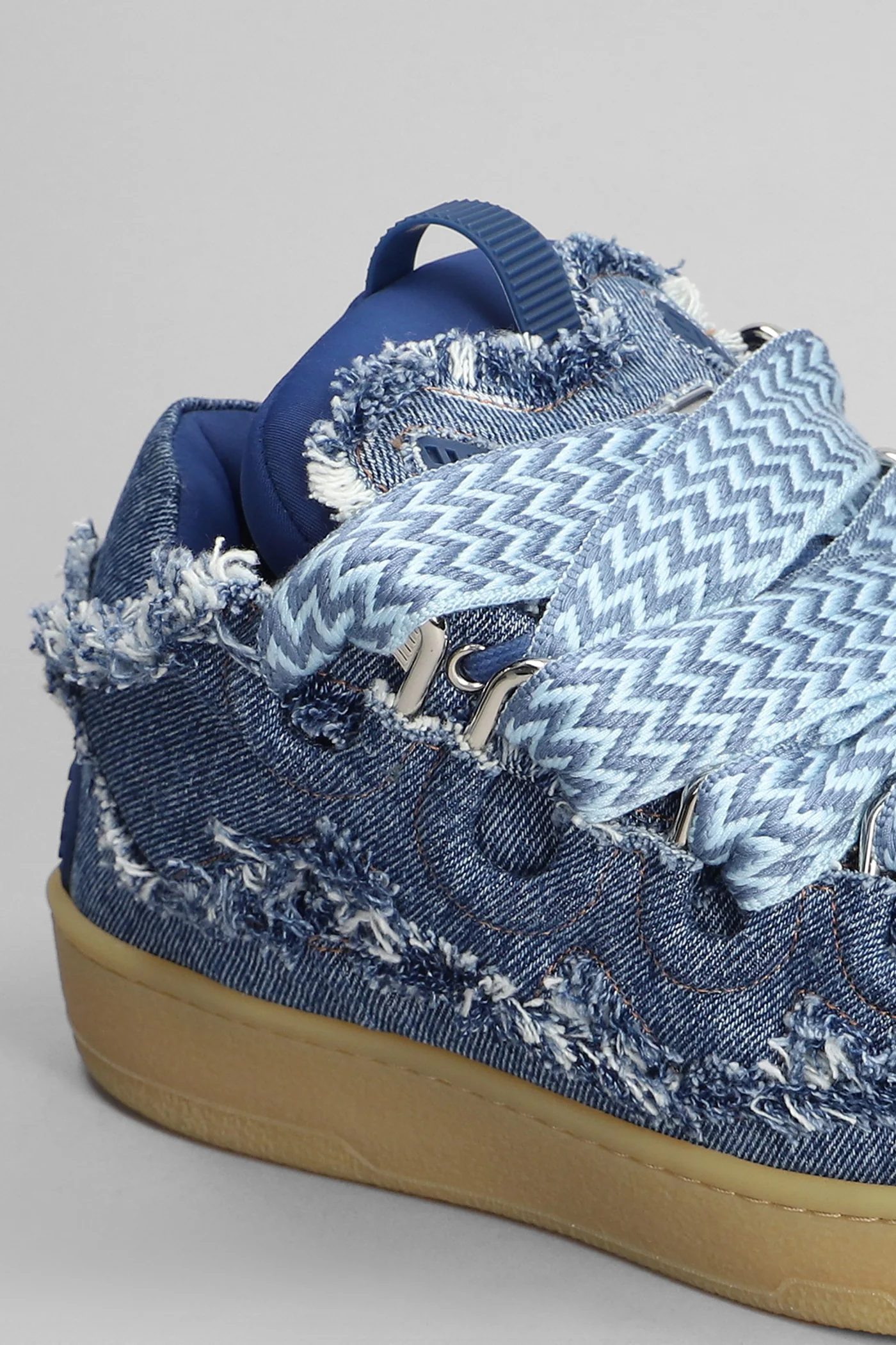 Curb Sneakers in blue cotton - Image 5