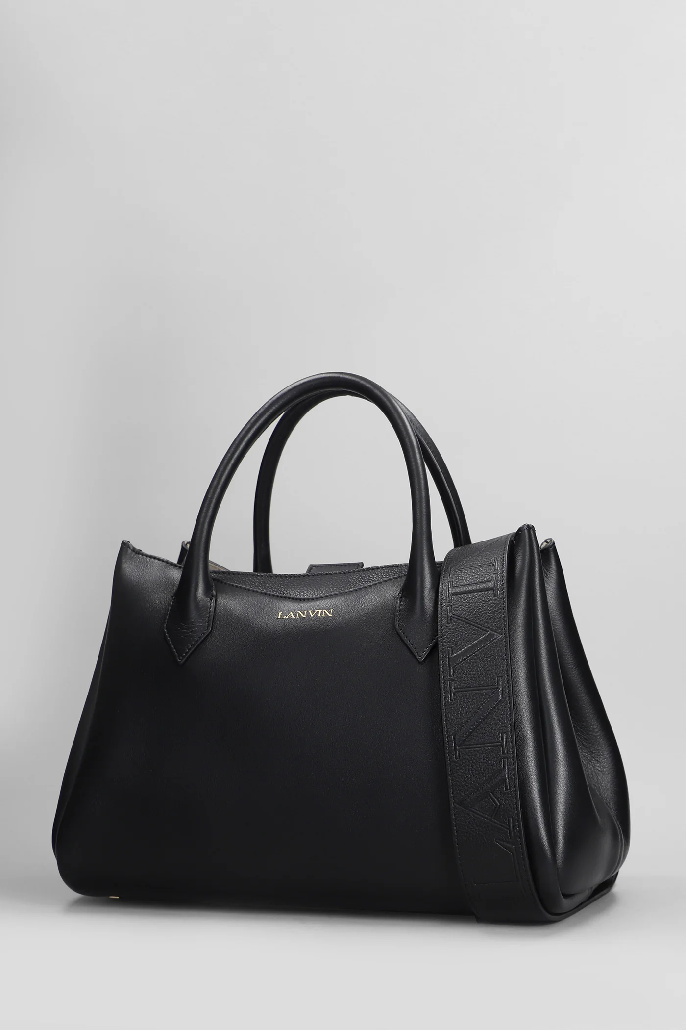 L octave Hand bag in black leather - Image 2
