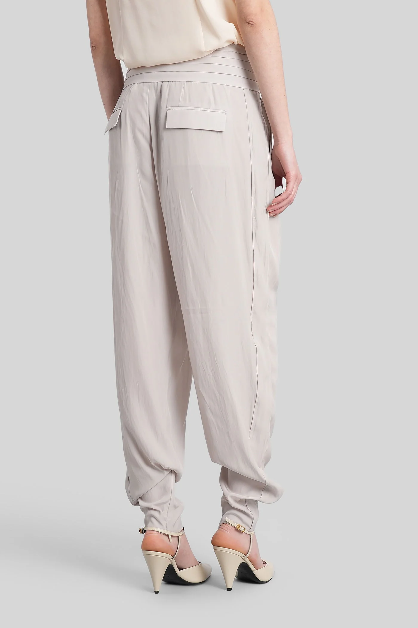 Pants in grey polyester - Image 3