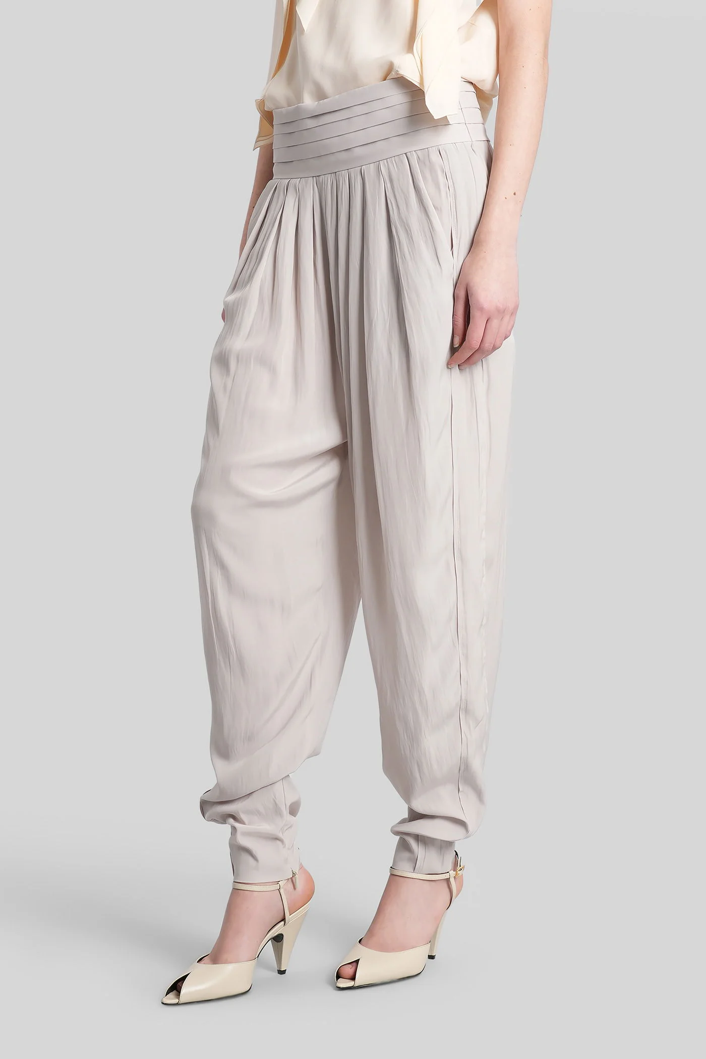 Pants in grey polyester - Image 4