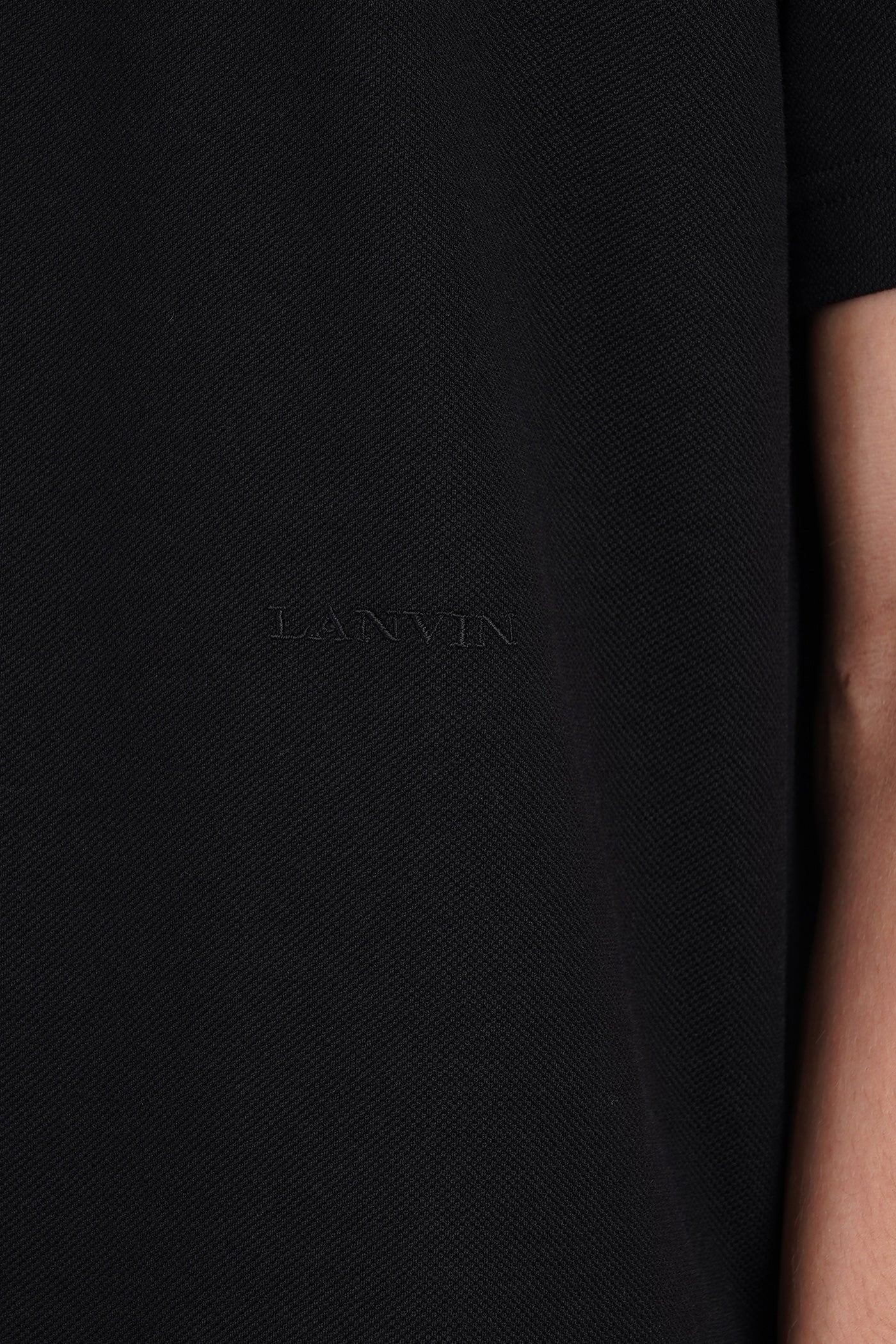 Polo in black cotton - Image 5