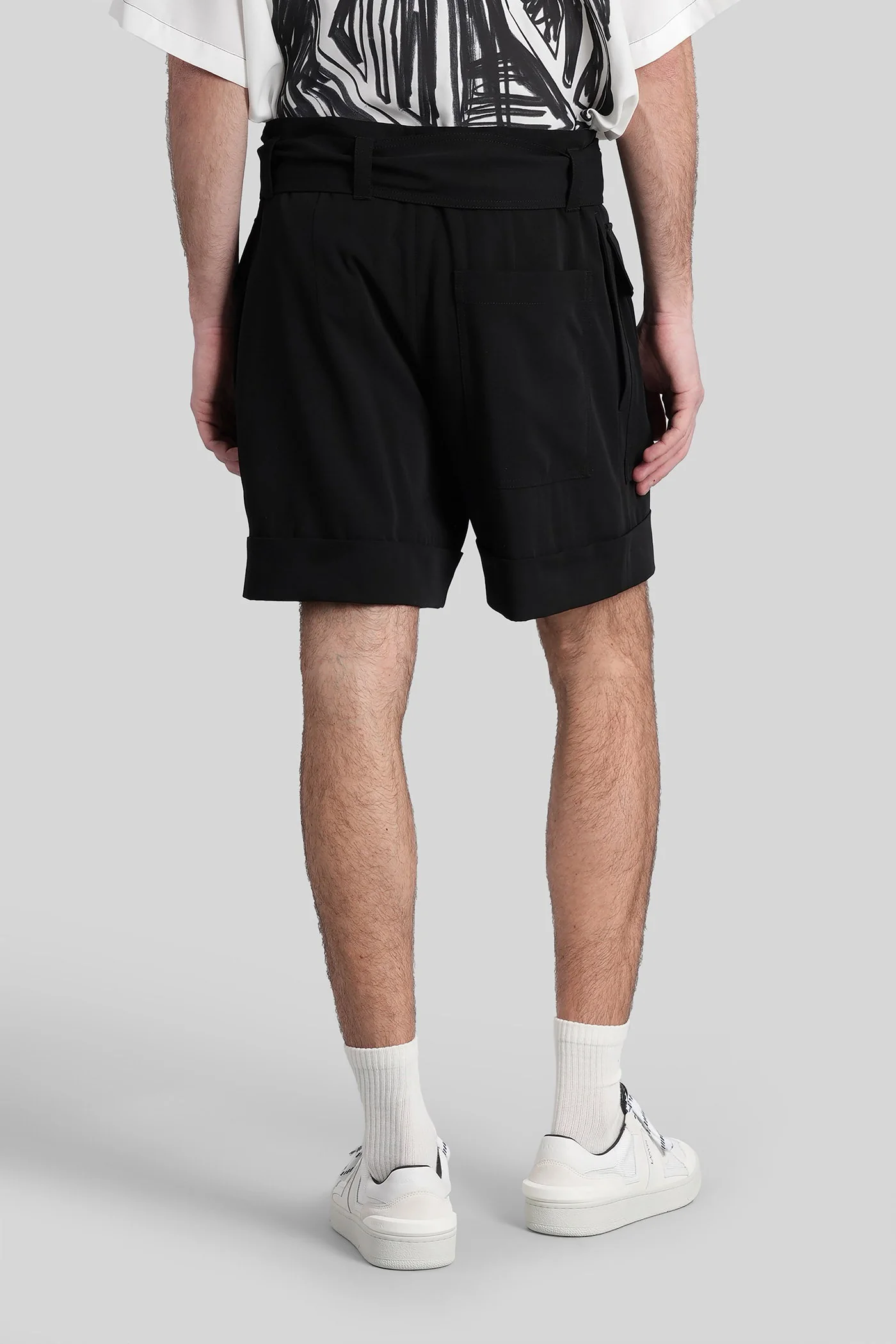 Shorts in black wool - Image 3