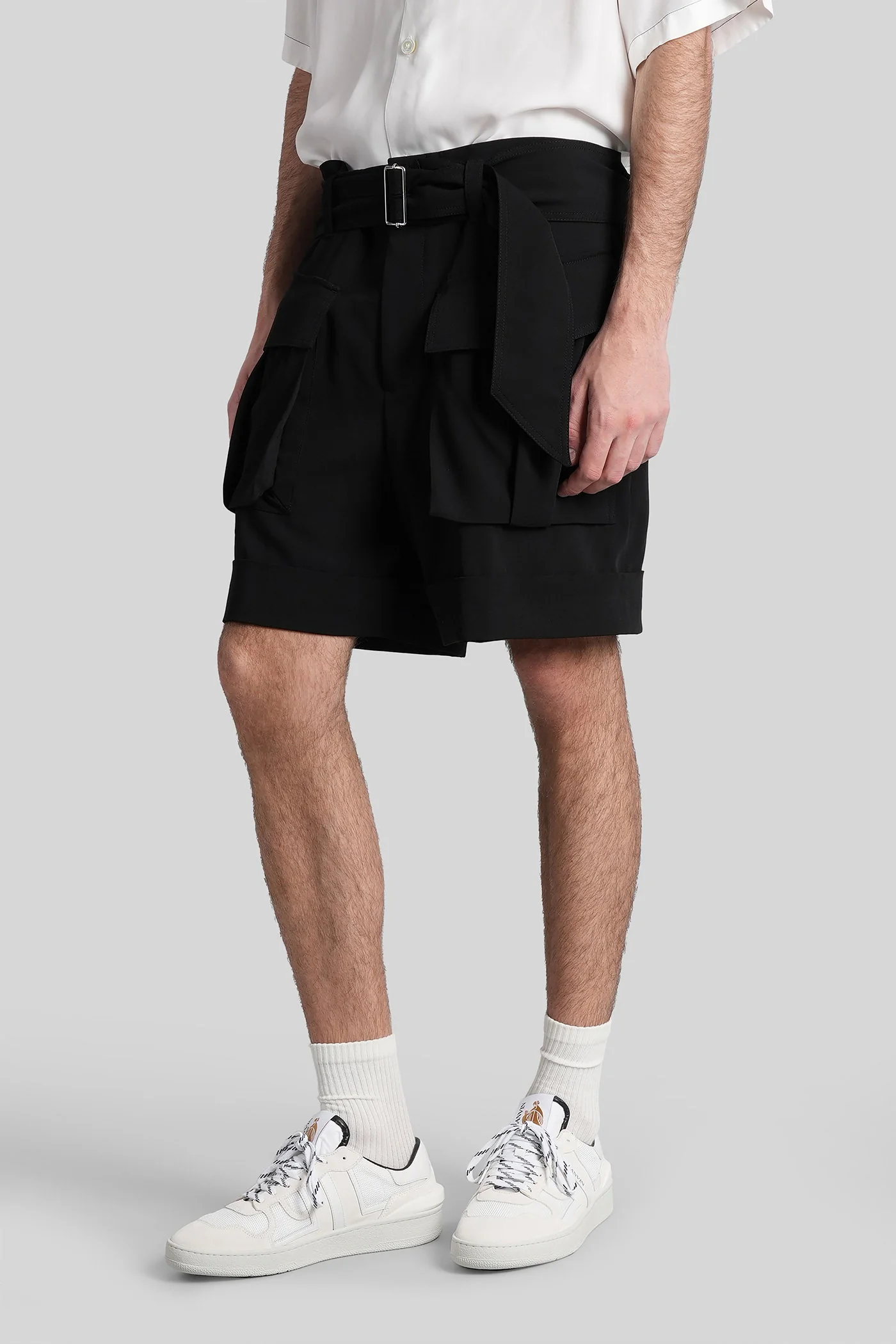 Shorts in black wool - Image 4