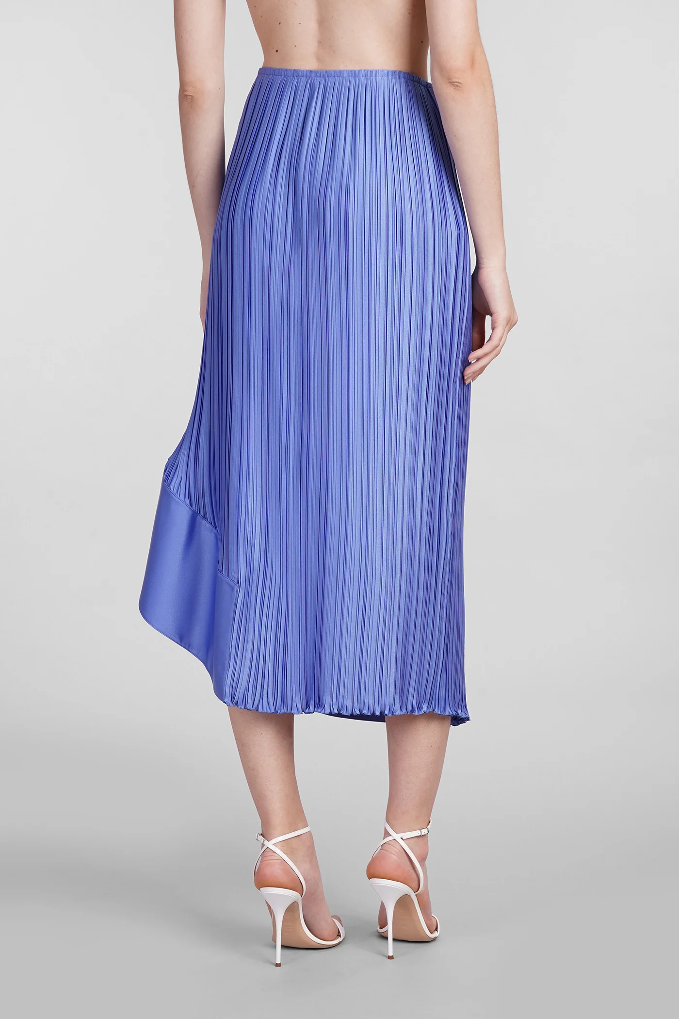 Skirt in blue polyester - Image 3