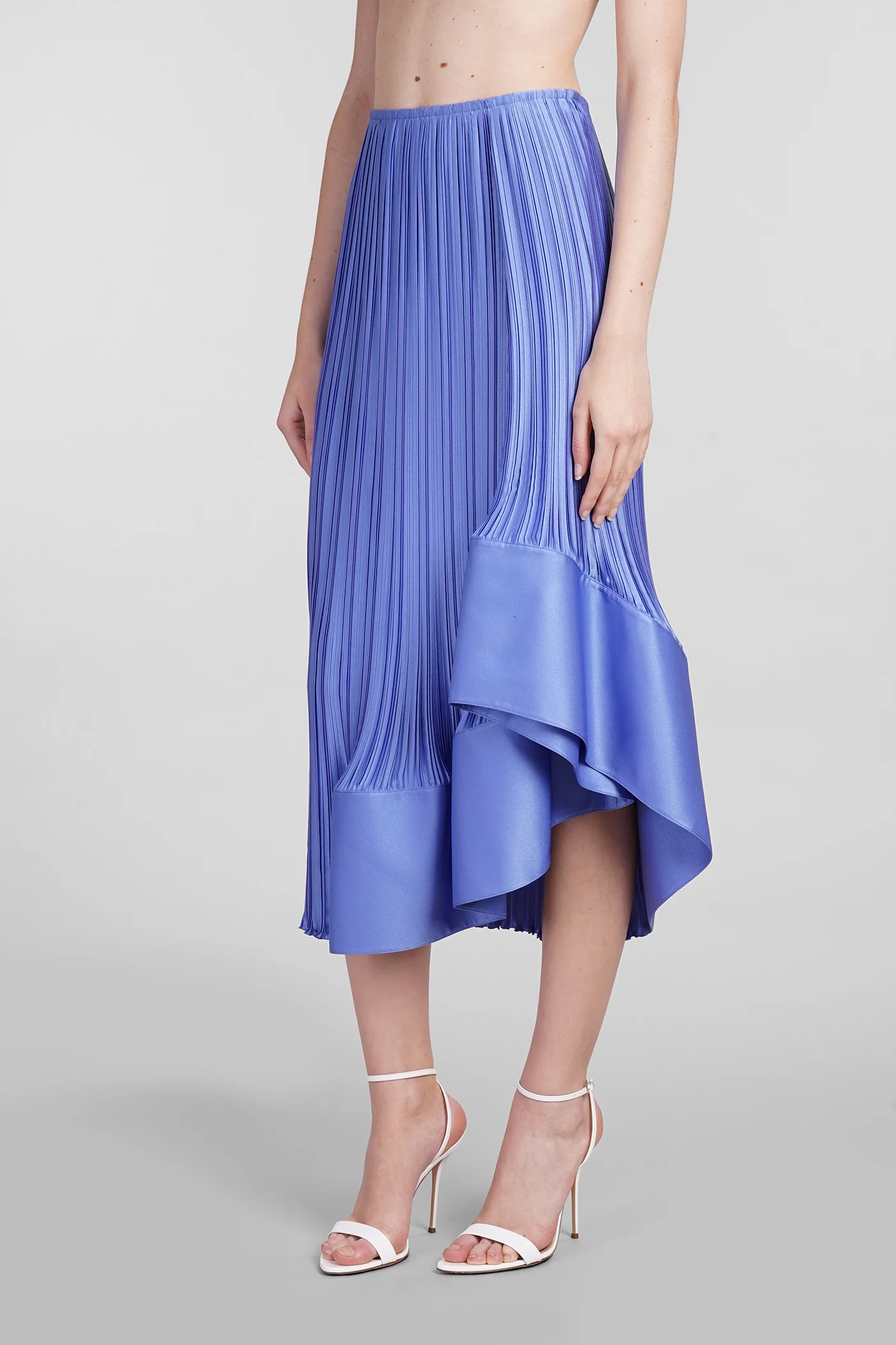 Skirt in blue polyester - Image 4