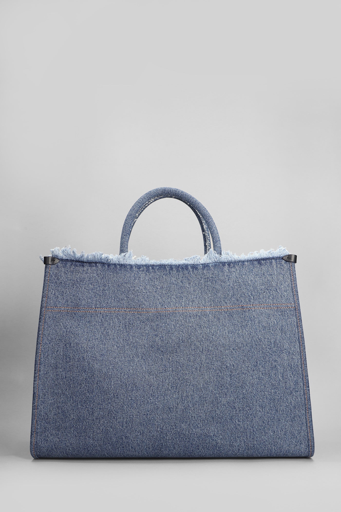 Tote in blue cotton - Image 3