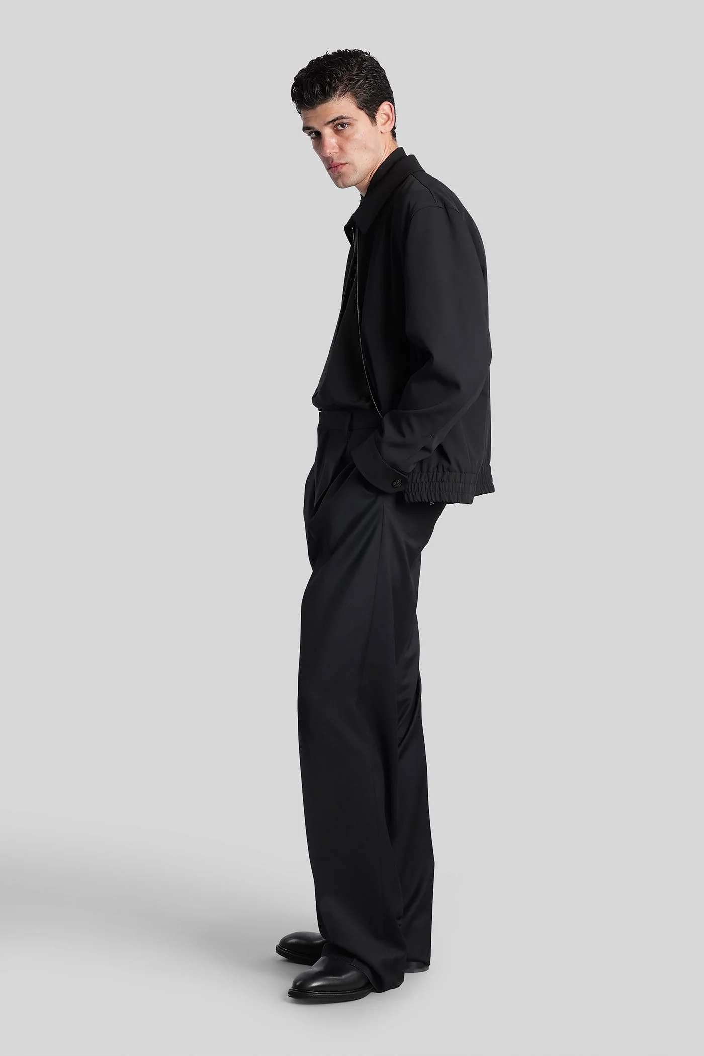 Pants in black wool - Image 2
