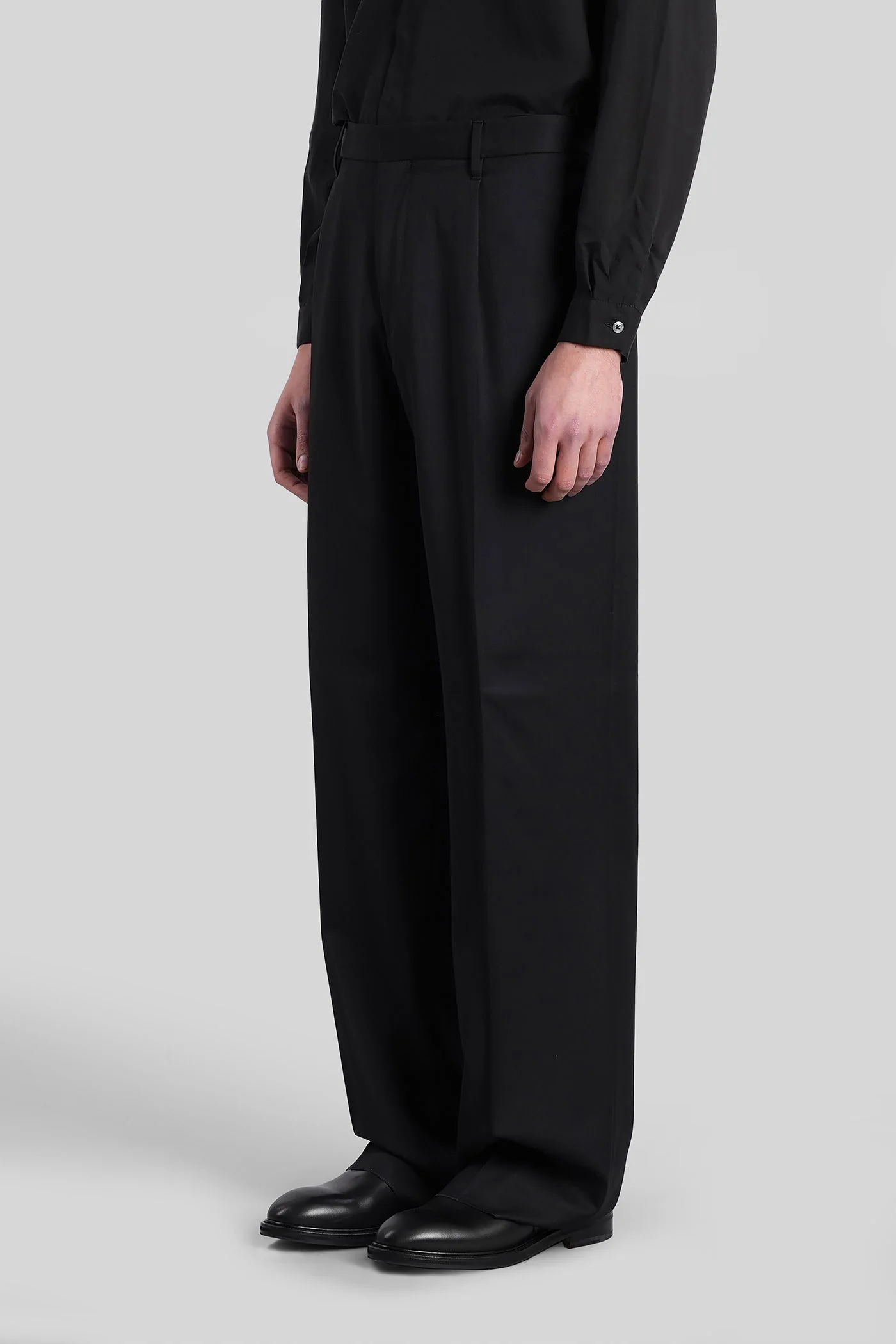 Pants in black wool - Image 4