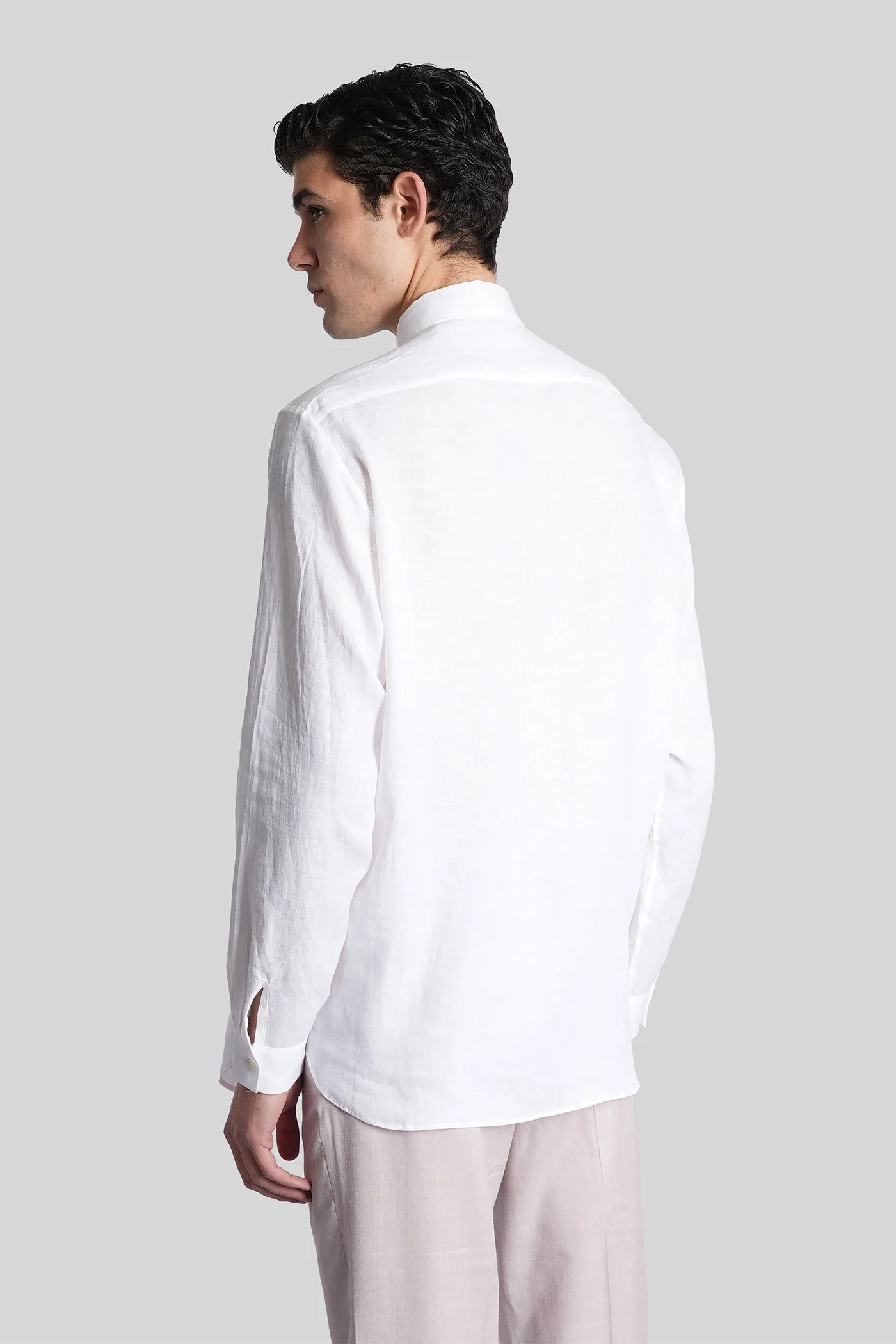 Shirt in white linen - Image 3