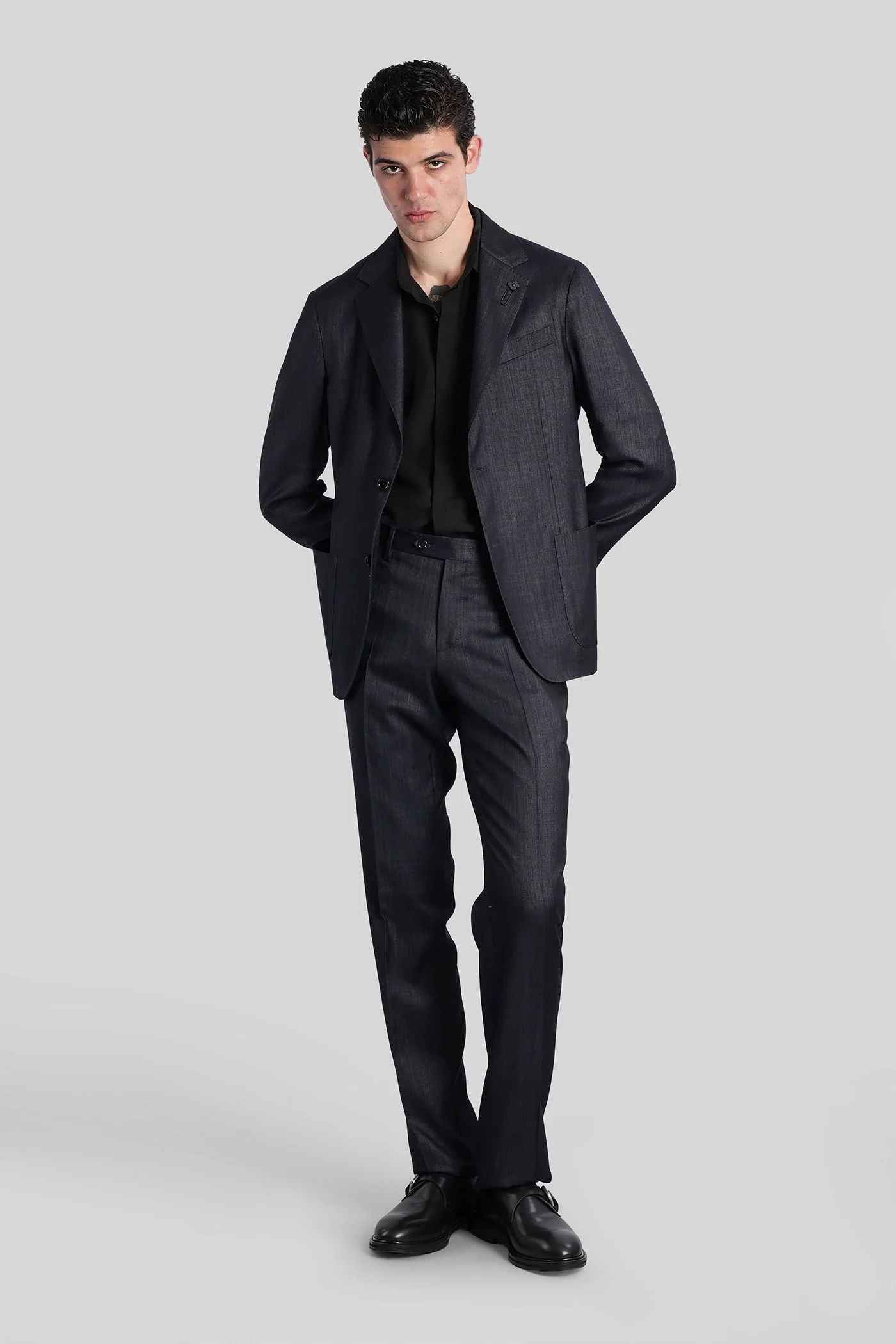 Suit in blue wool - Image 2