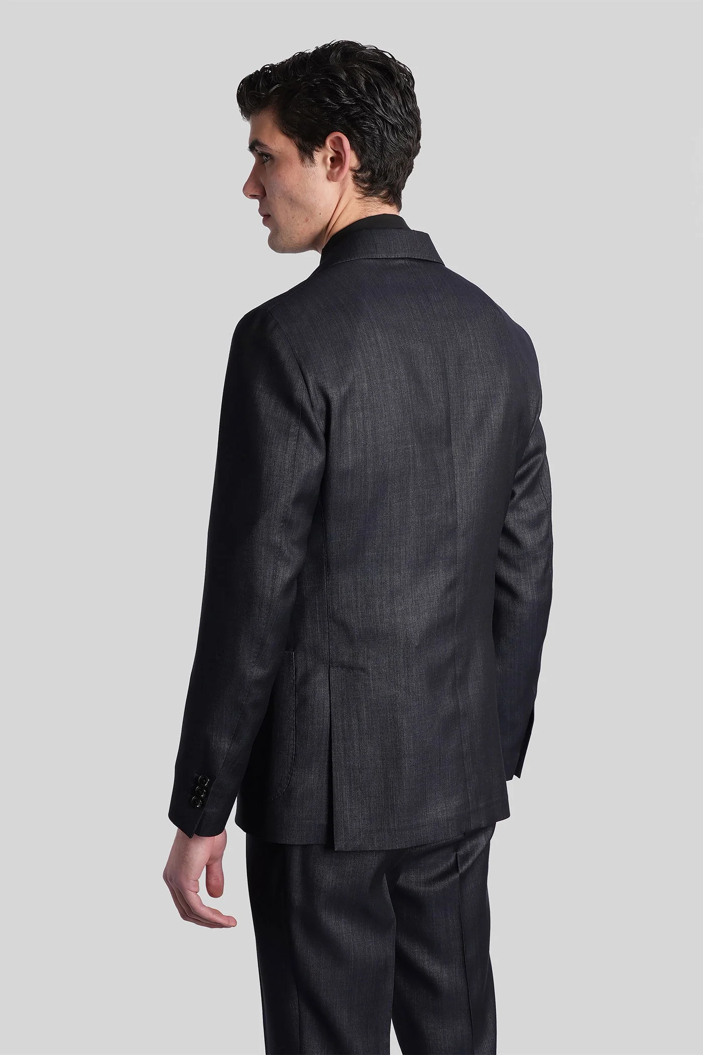 Suit in blue wool - Image 4
