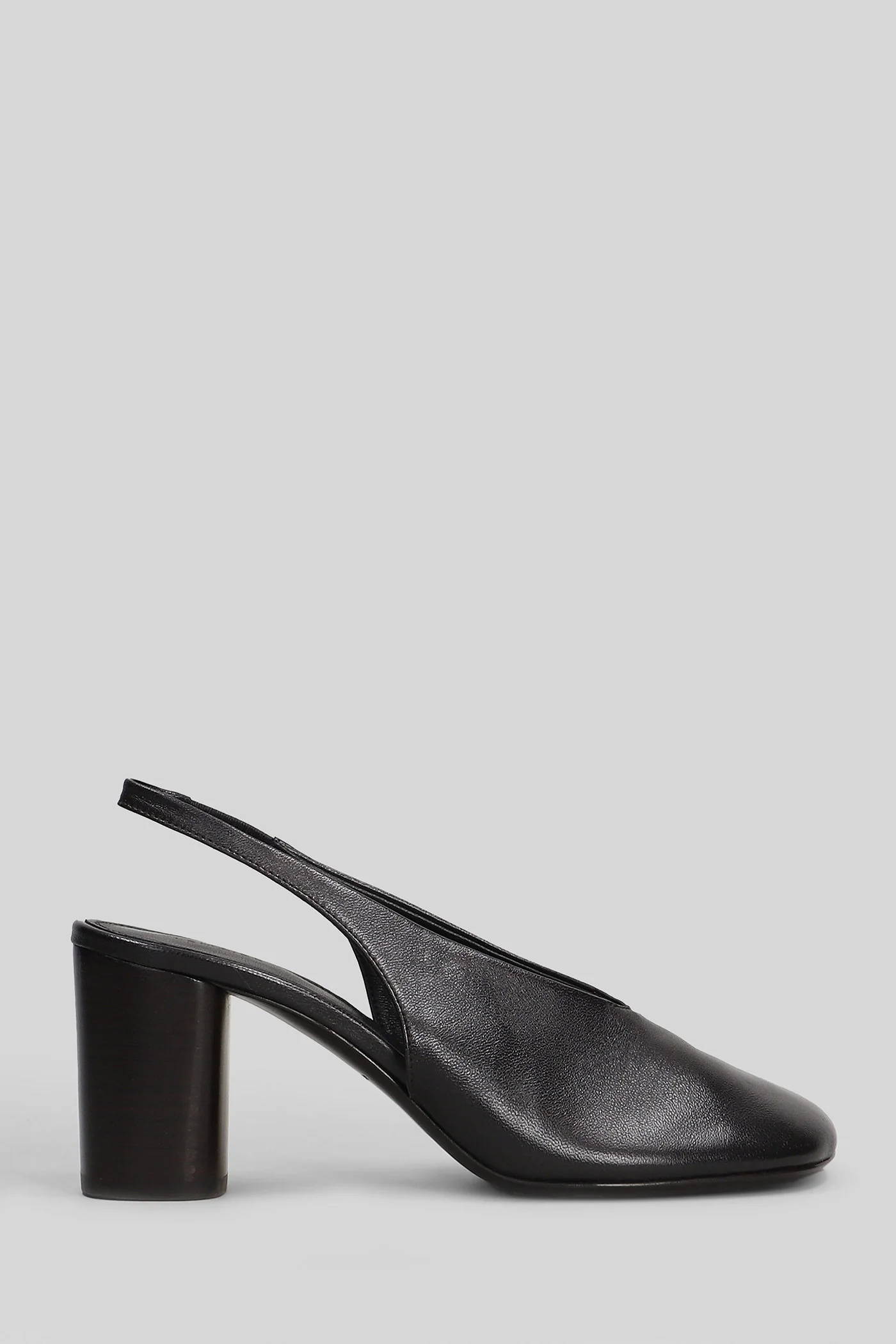 Glove slingback Pumps in brown leather