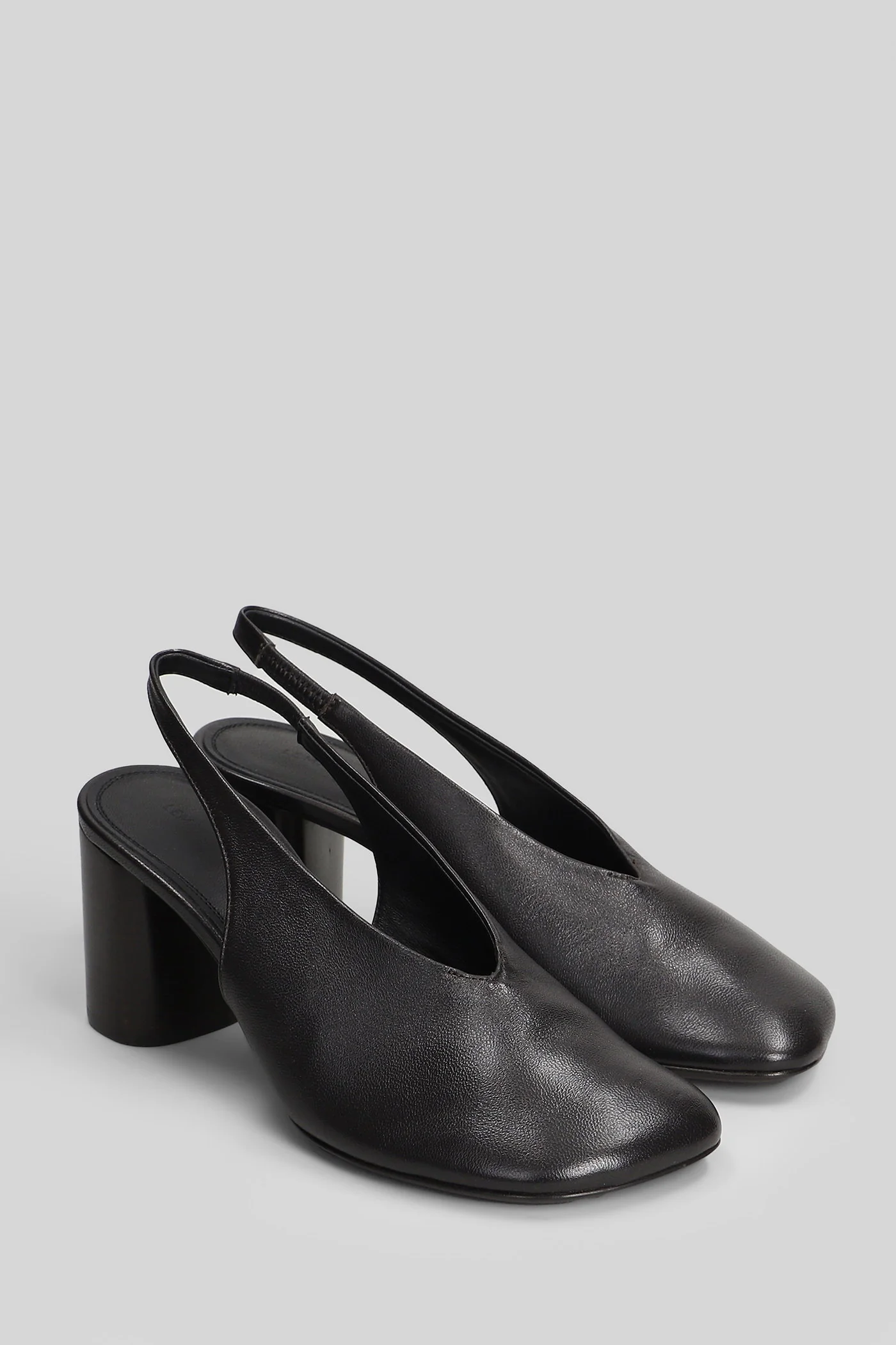 Glove slingback Pumps in brown leather - Image 2