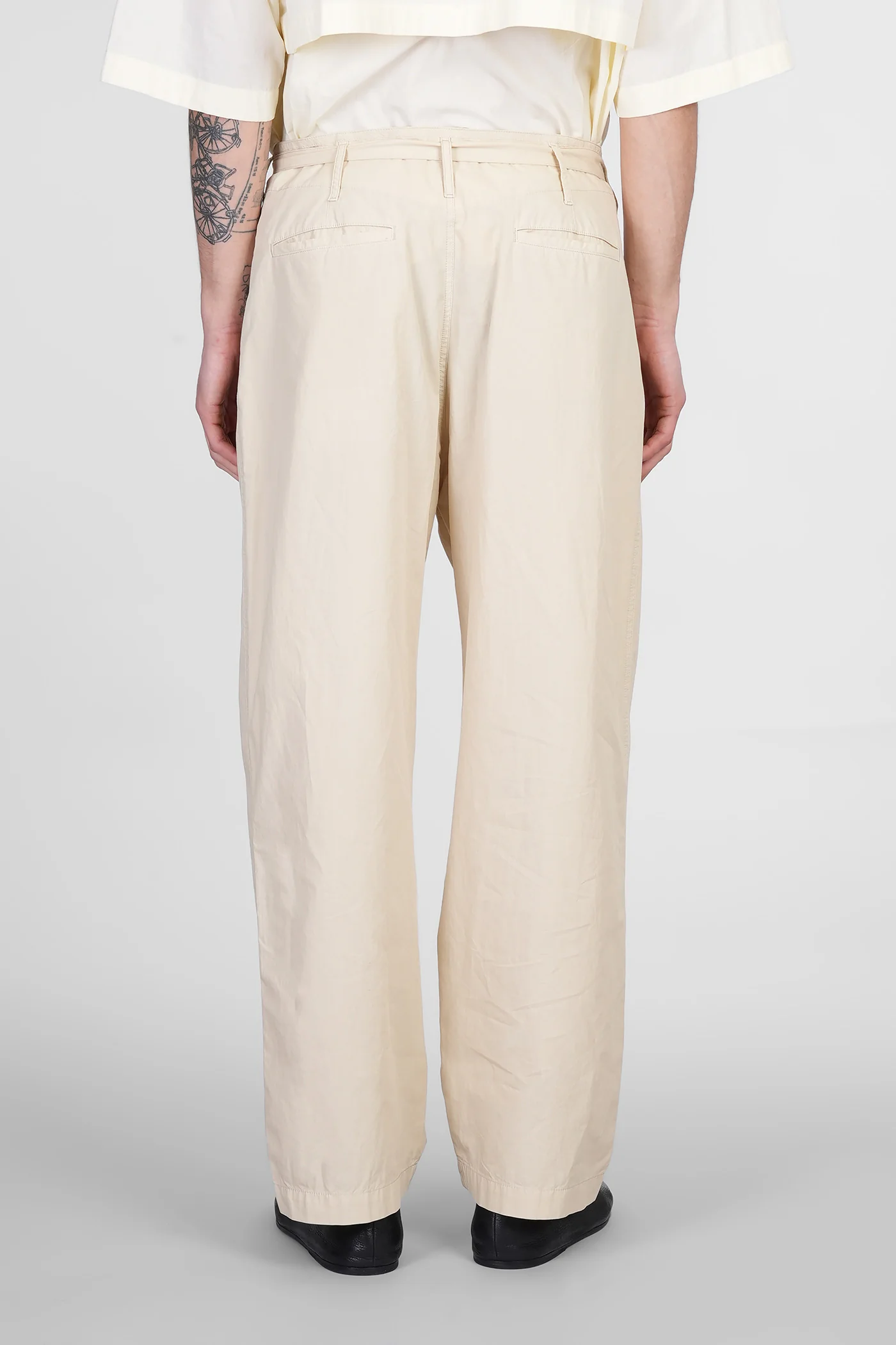 Pants in beige cotton - Image 3
