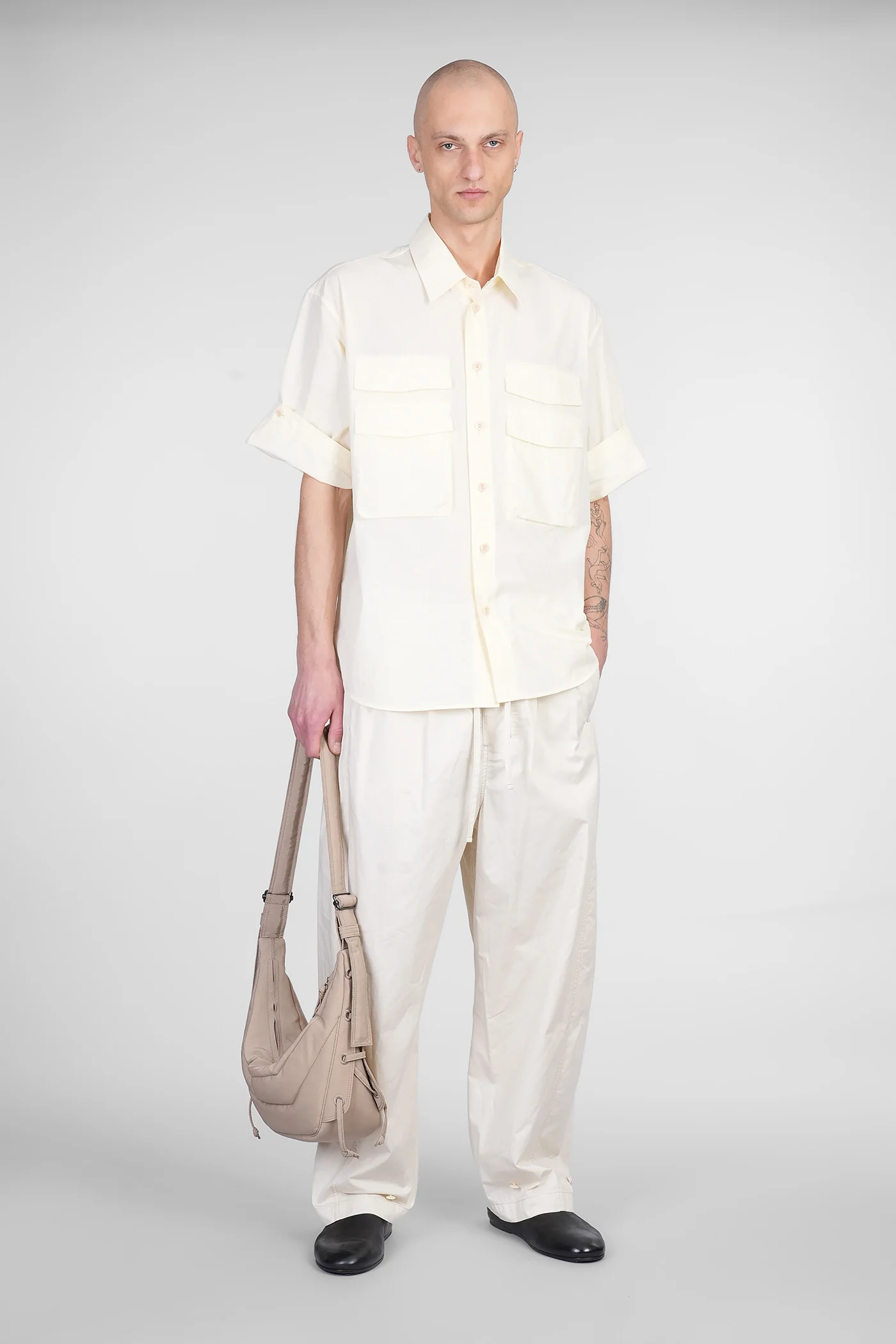 Pants in beige cotton - Image 2