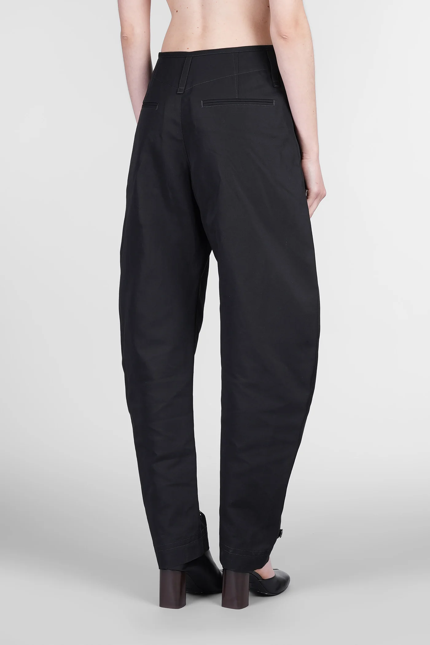 Pants in black cotton - Image 3